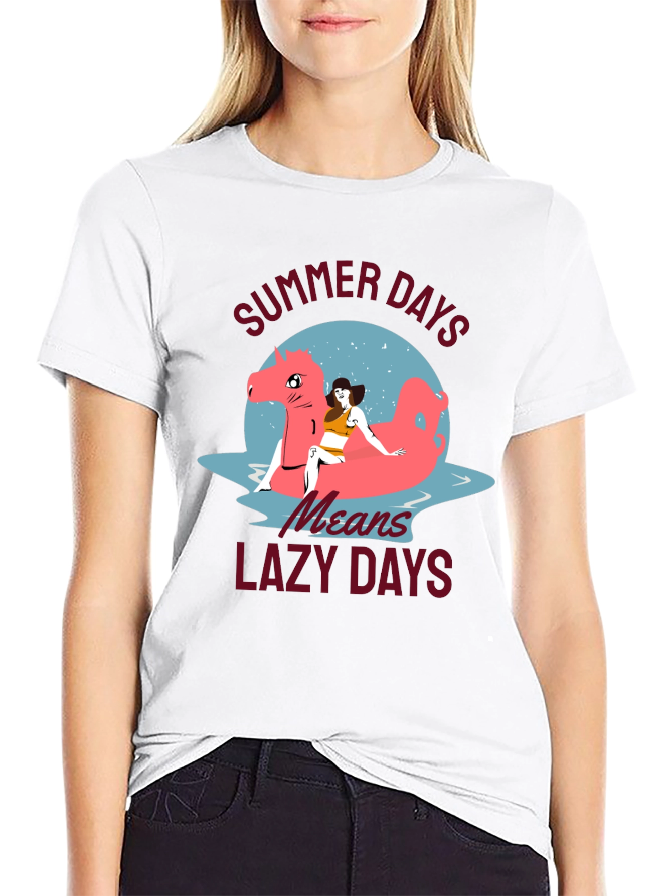 Summer Days T-Shirt with Lazy Days Design