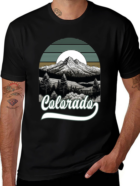 Colorado Mountain Graphic Tee - Retro Style