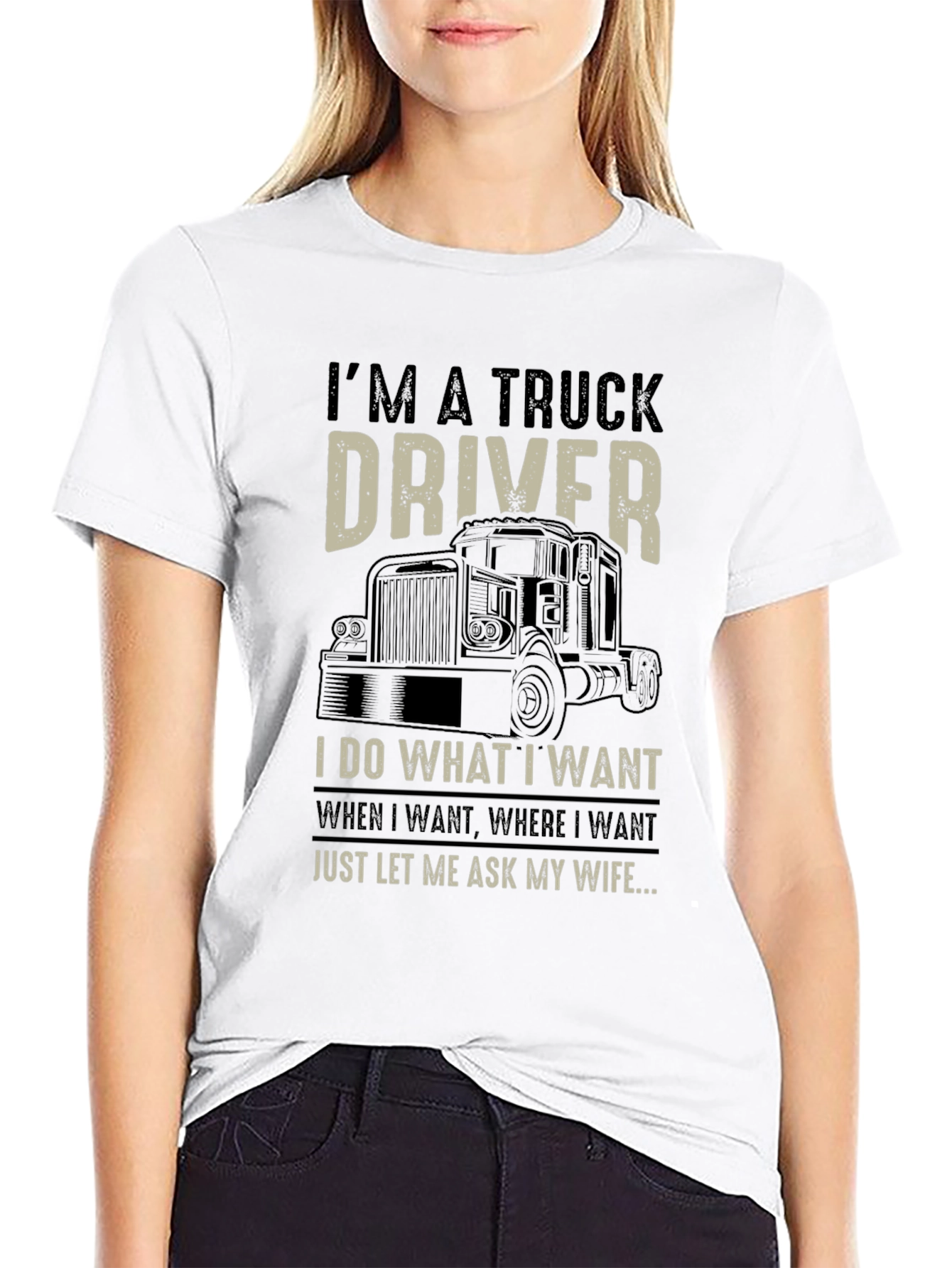 Im a Truck Driver Graphic Tee - Black
