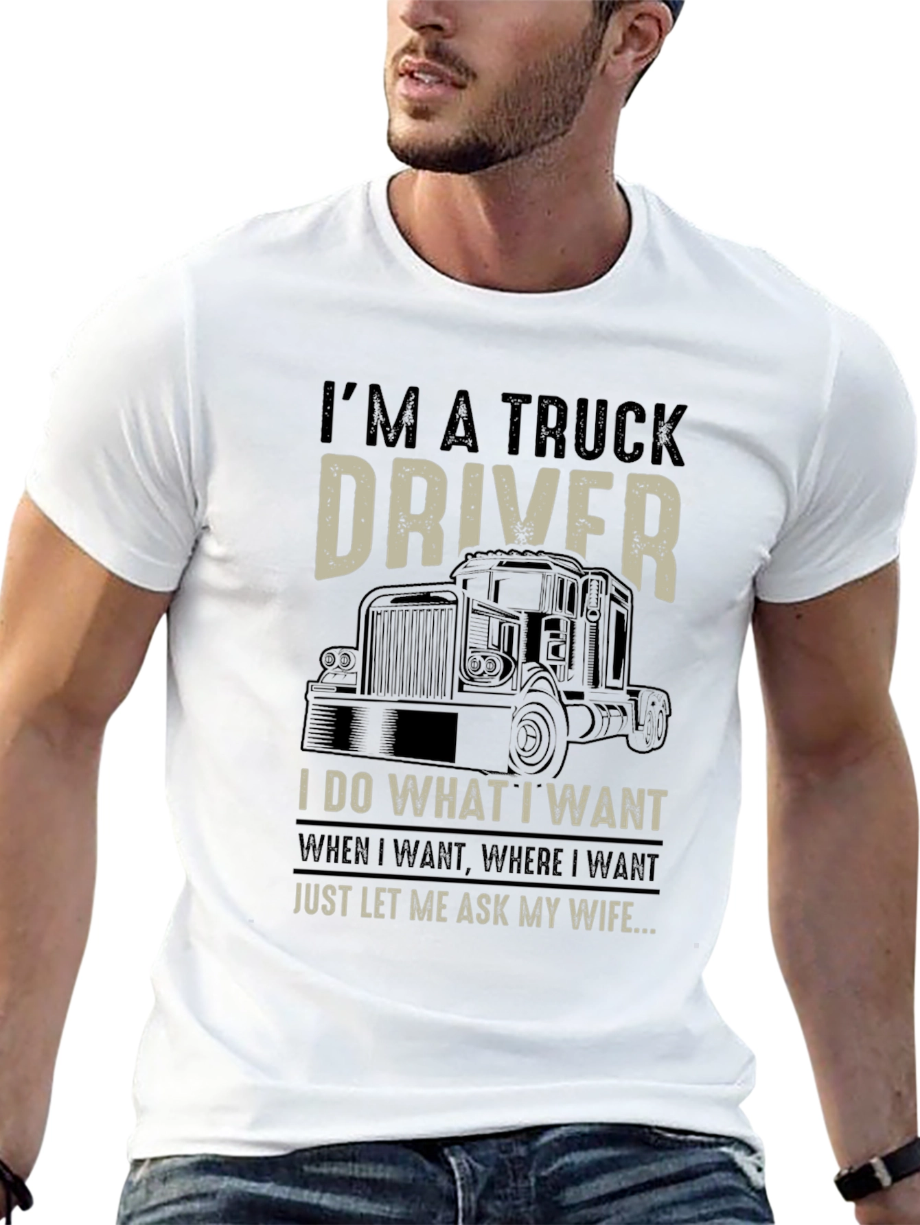 Im a Truck Driver Graphic Tee - Black