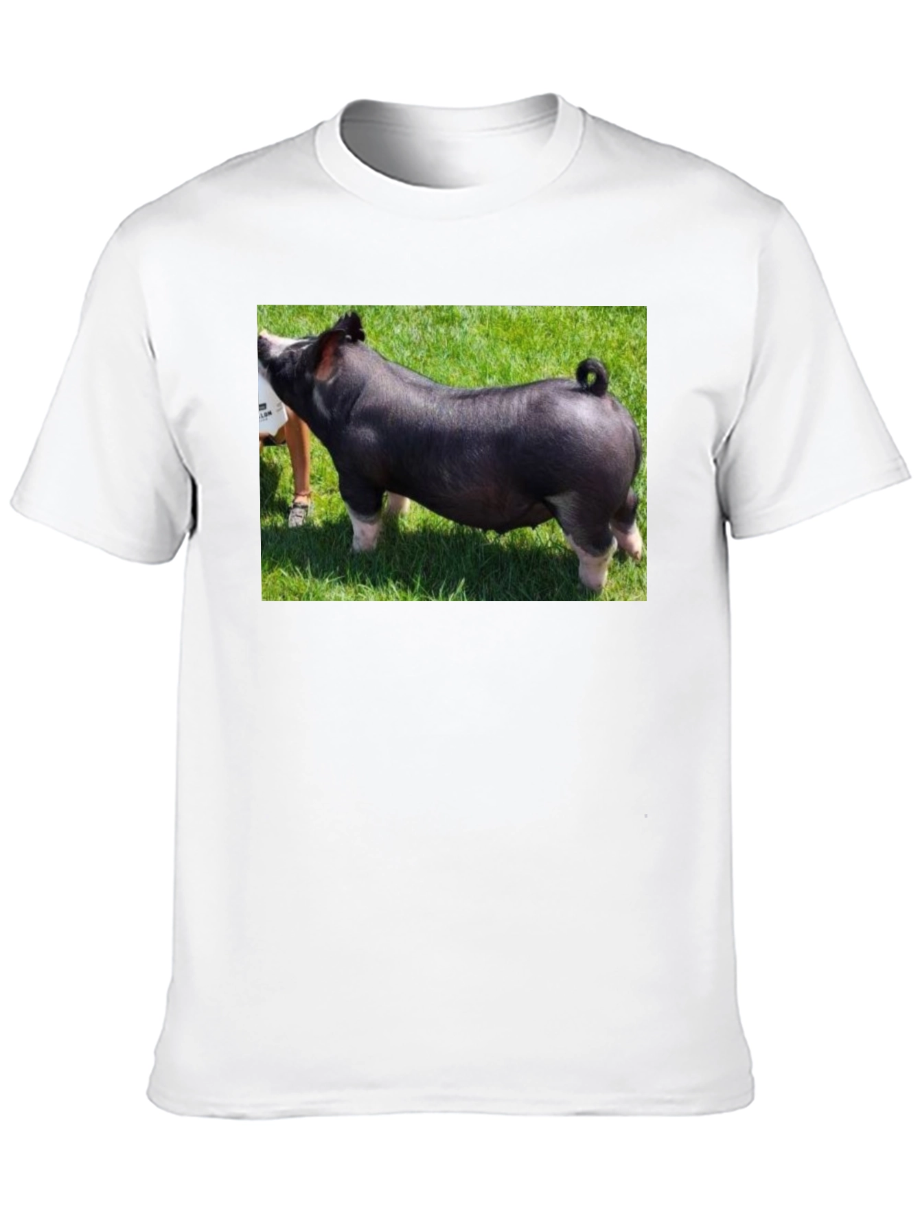 Black T-Shirt with Pig Graphic Tee