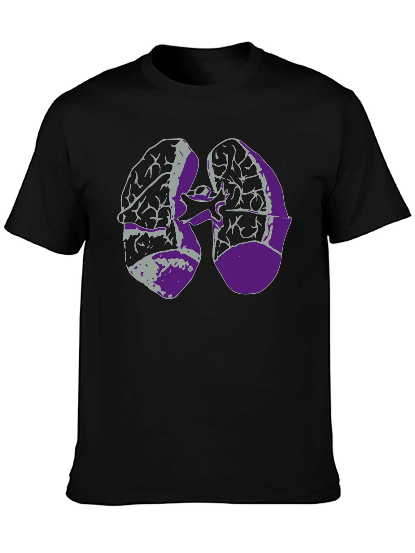 Lung Graphic Black T-Shirt
