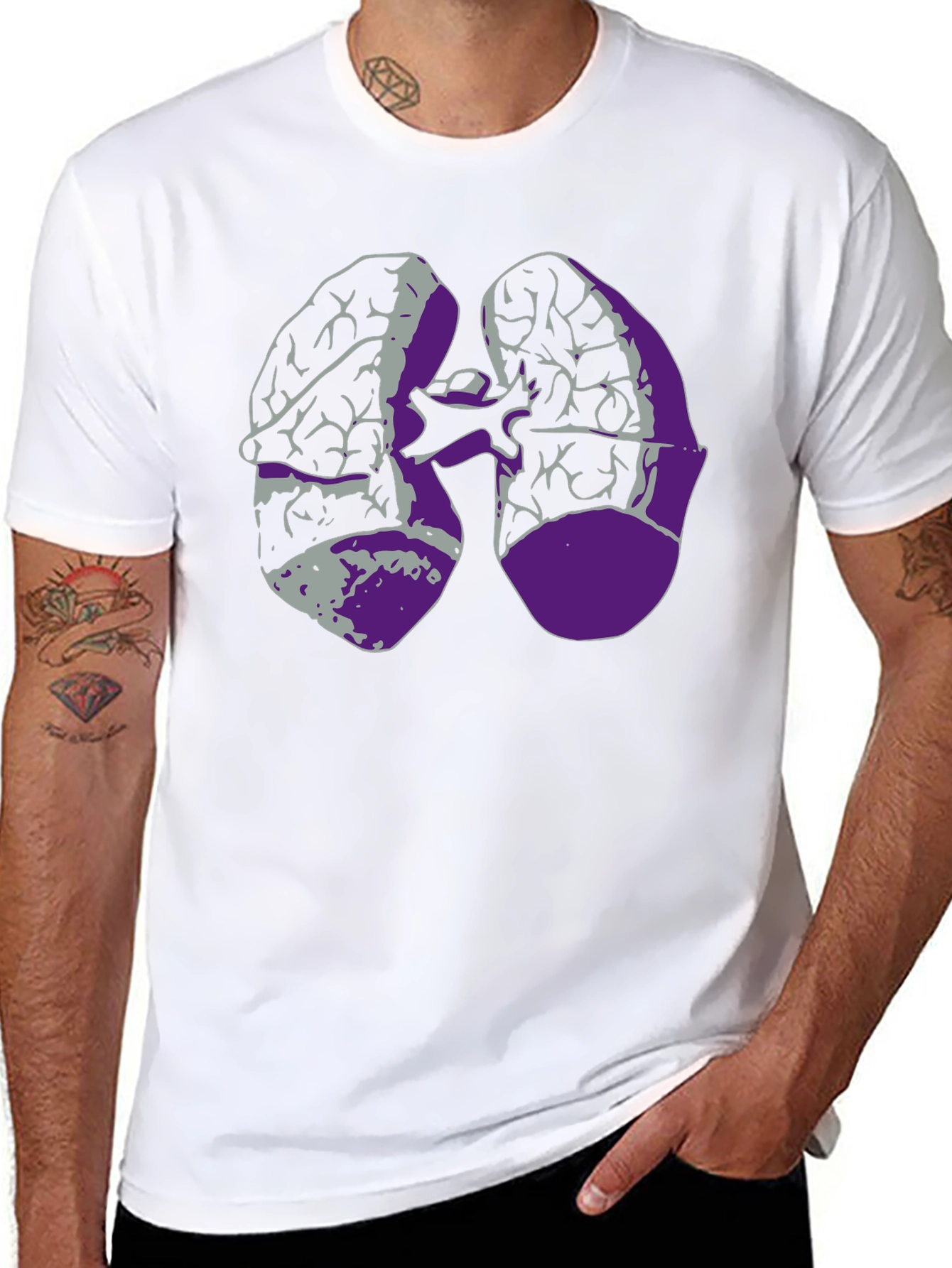 Lung Graphic Black T-Shirt