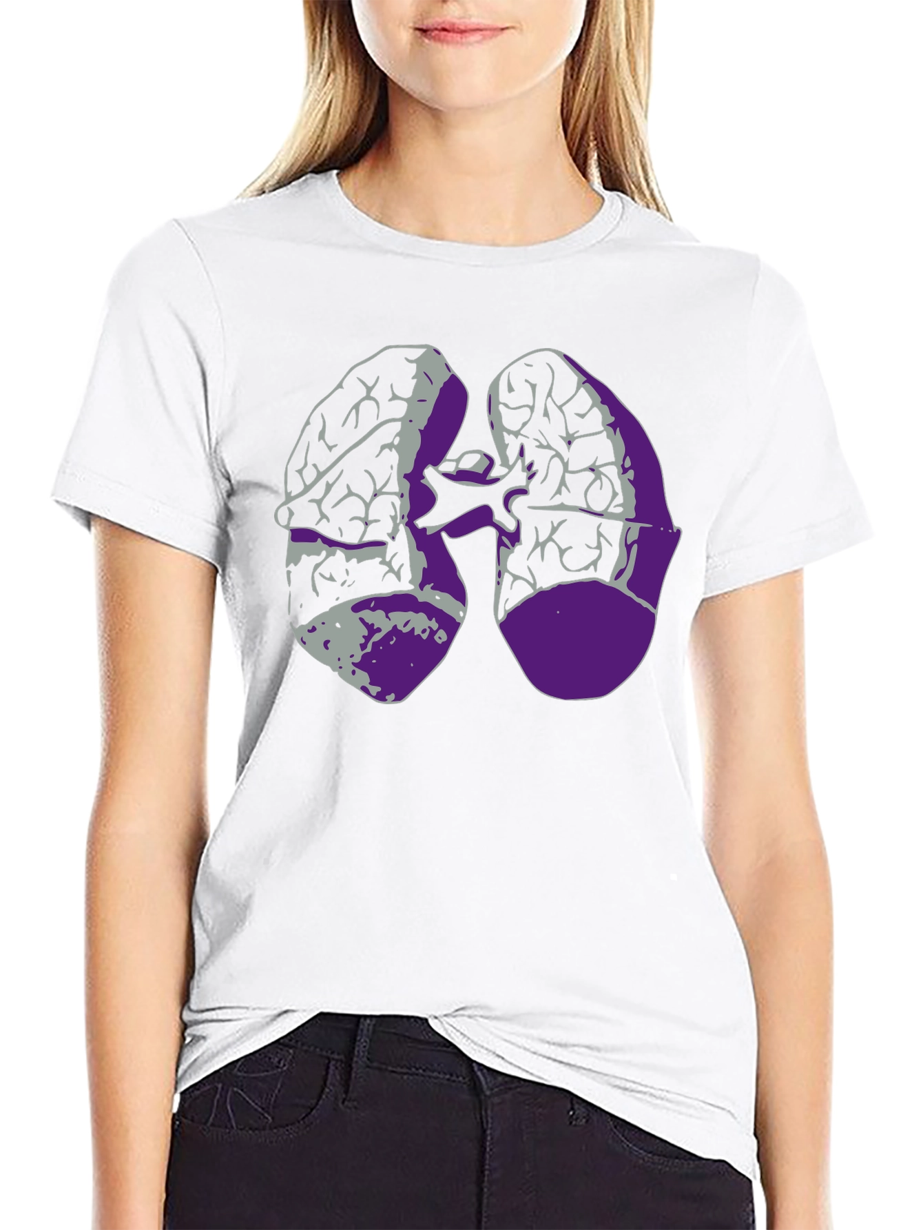 Lung Graphic Black T-Shirt