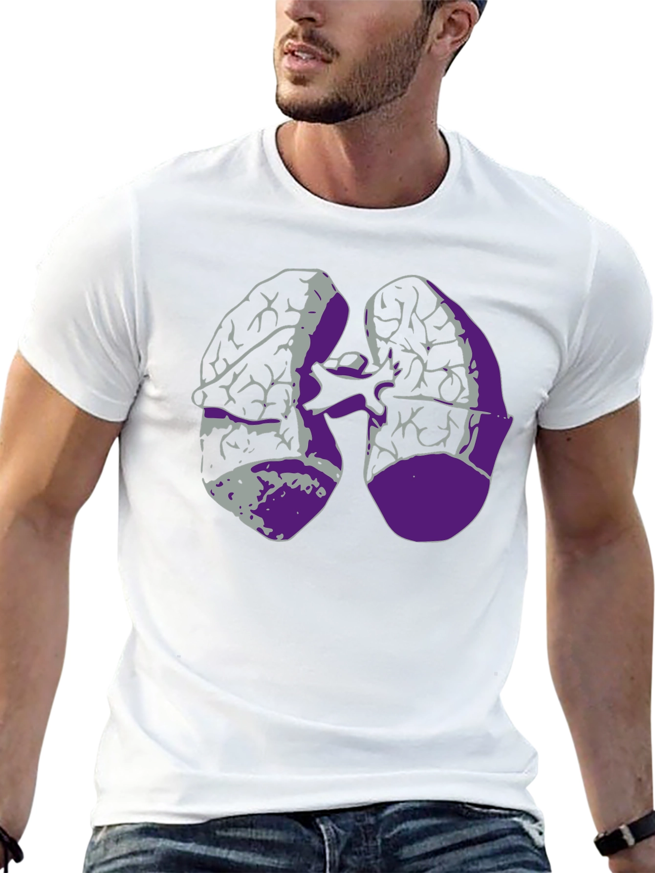 Lung Graphic Black T-Shirt