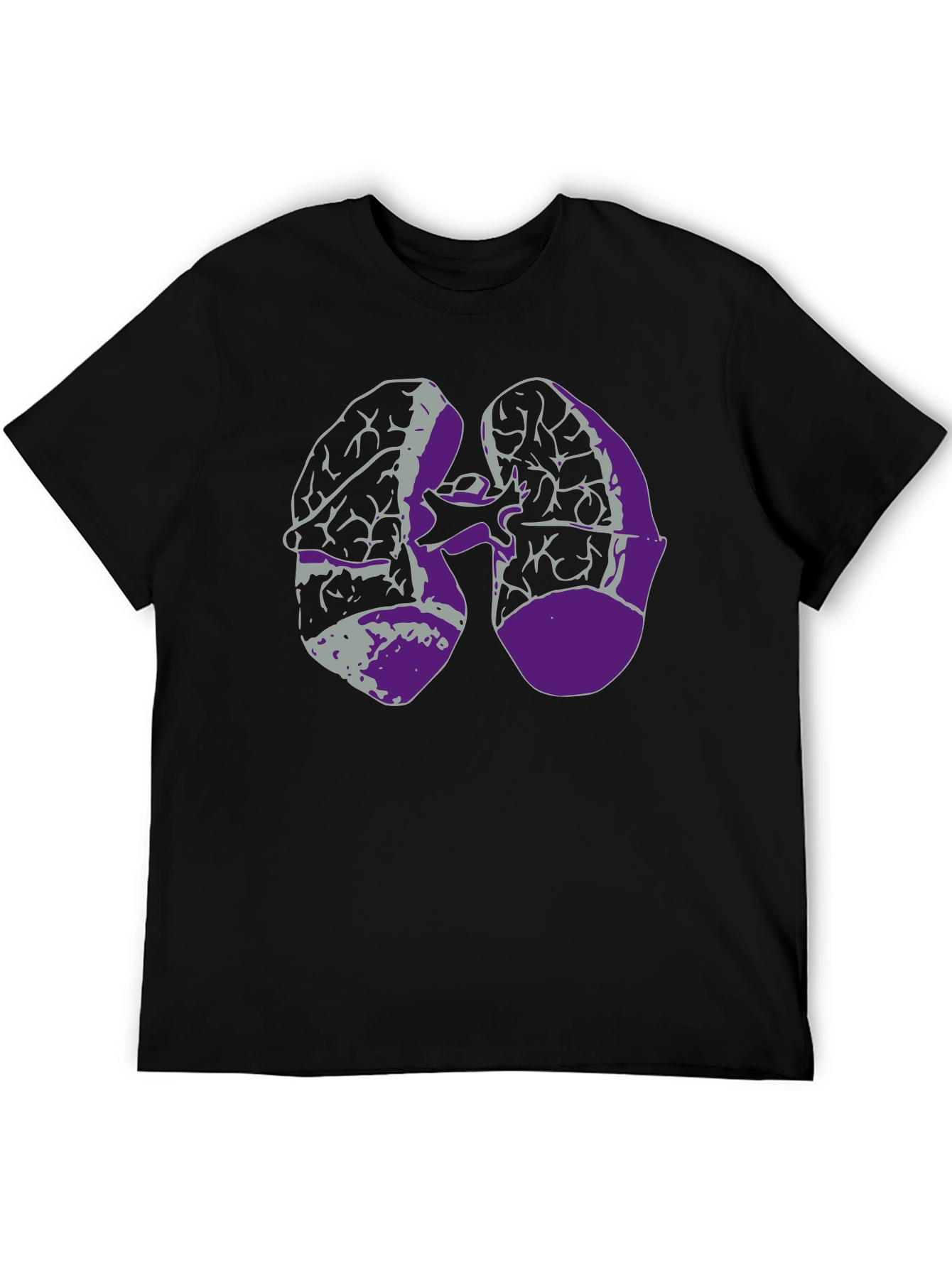 Lung Graphic Black T-Shirt