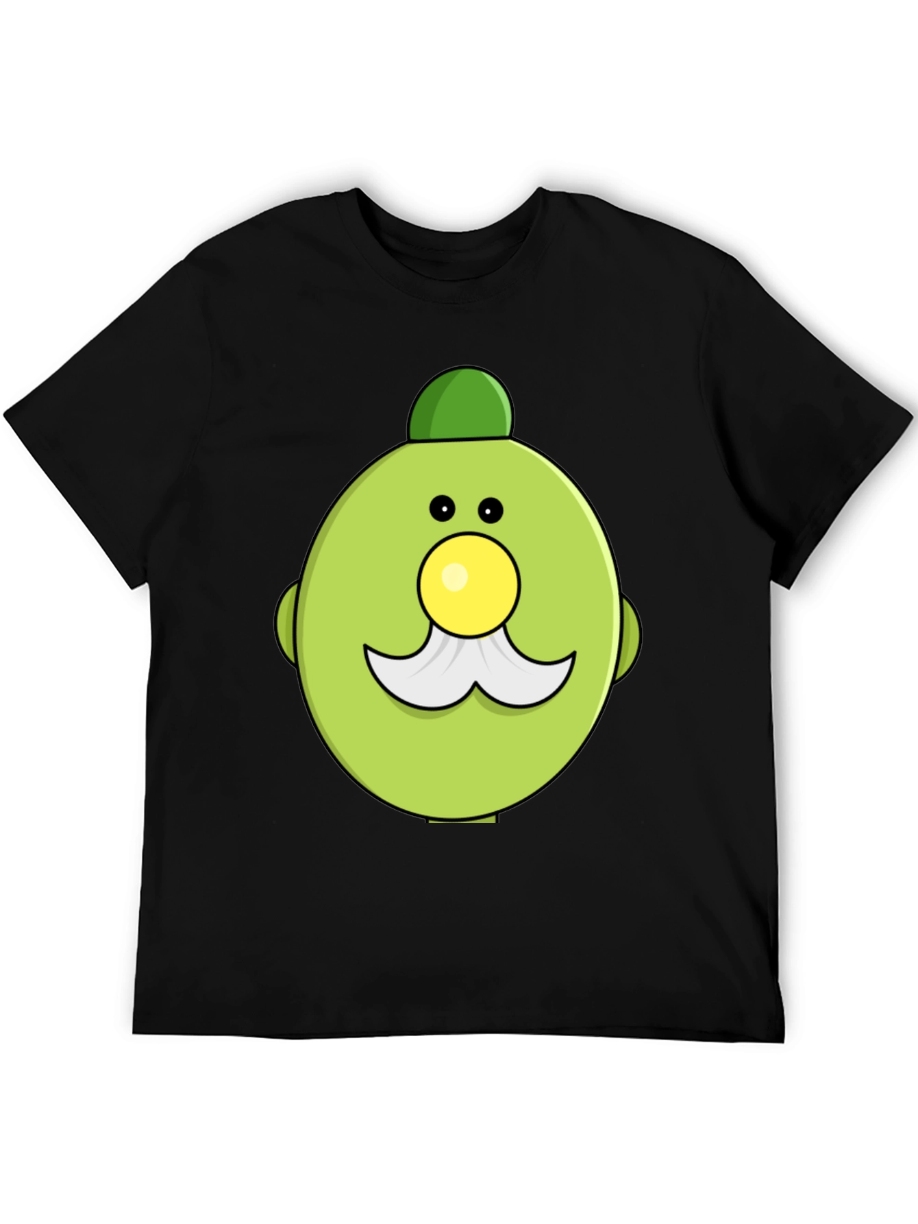 Fun Cartoon Character Graphic Print Black T-Shirt