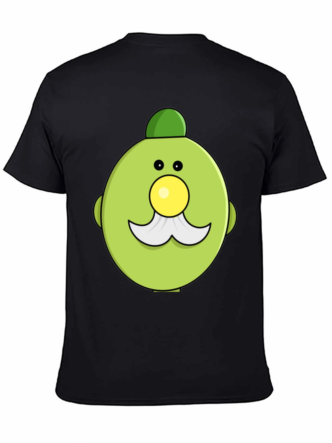 Fun Cartoon Character Graphic Print Black T-Shirt