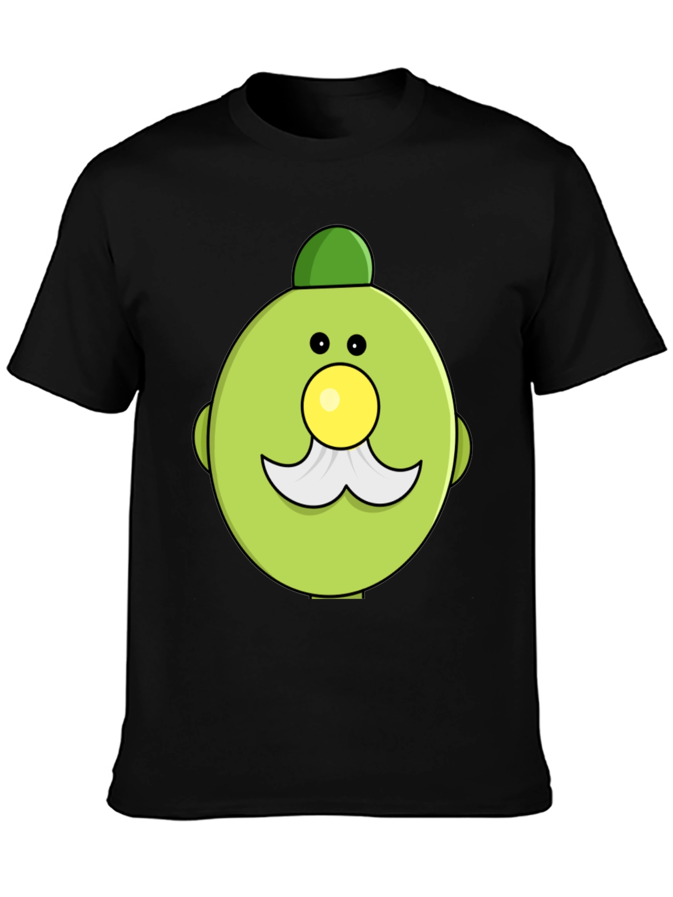 Fun Cartoon Character Graphic Print Black T-Shirt