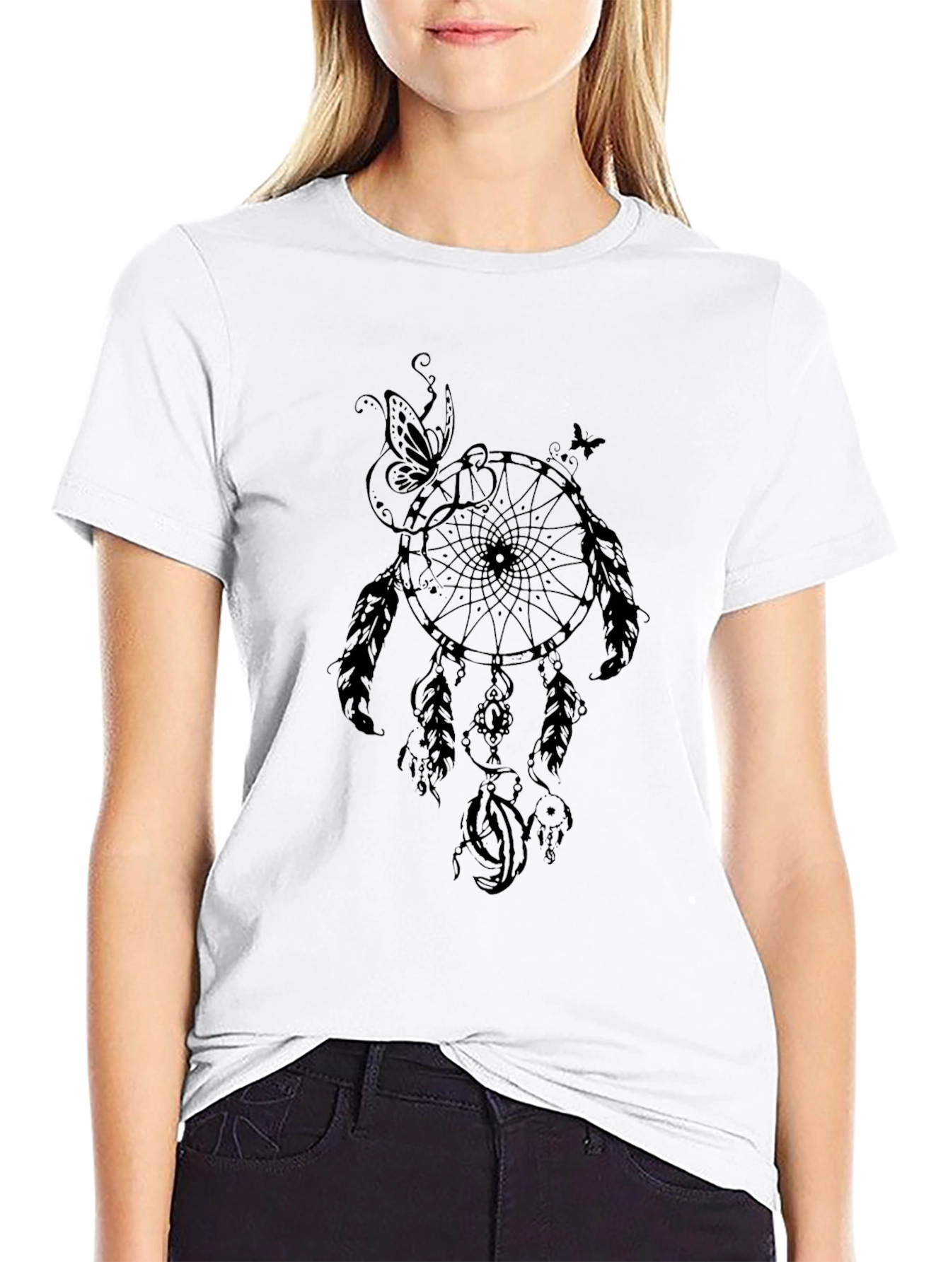 Dreamcatcher Graphic Tee - Stylish Mens Black T-Shirt