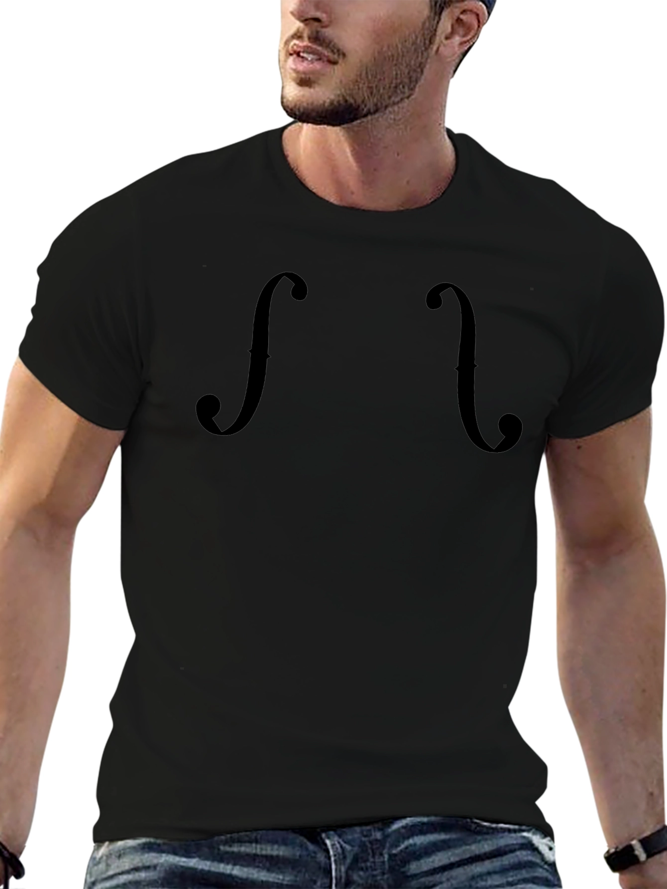 Musical F-Holes Black T-Shirt - Stylish Music Lover Tee