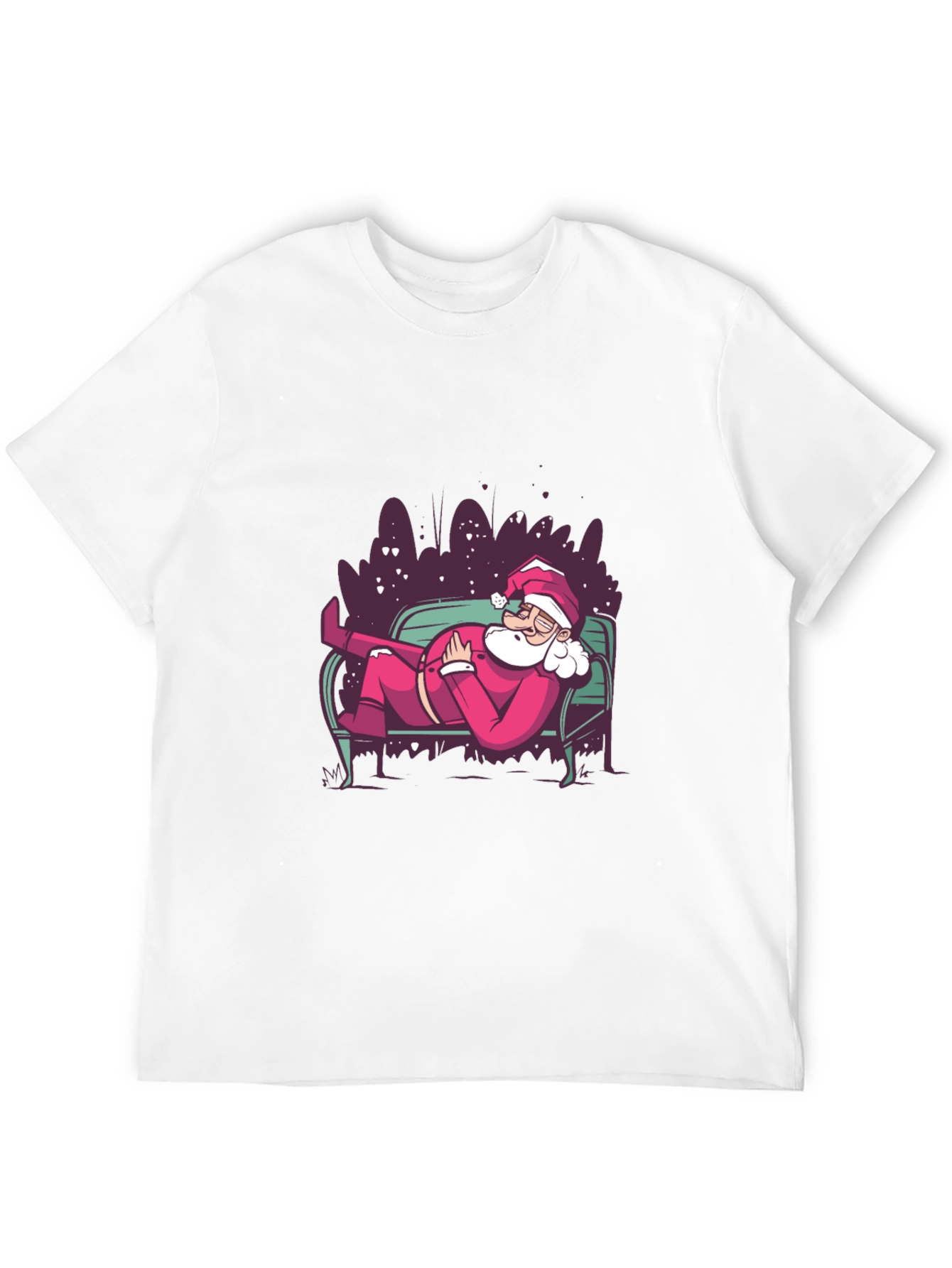 Relaxing Santa Graphic Tee - Holiday Style