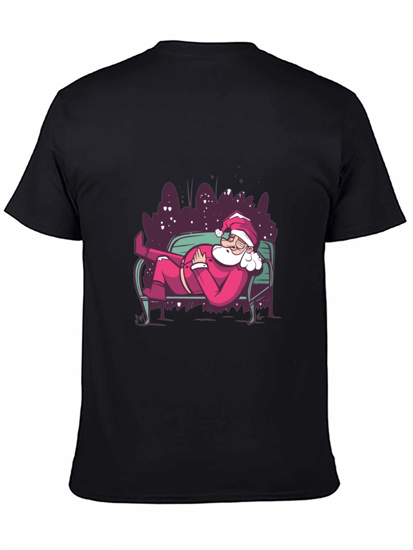 Relaxing Santa Graphic Tee - Holiday Style