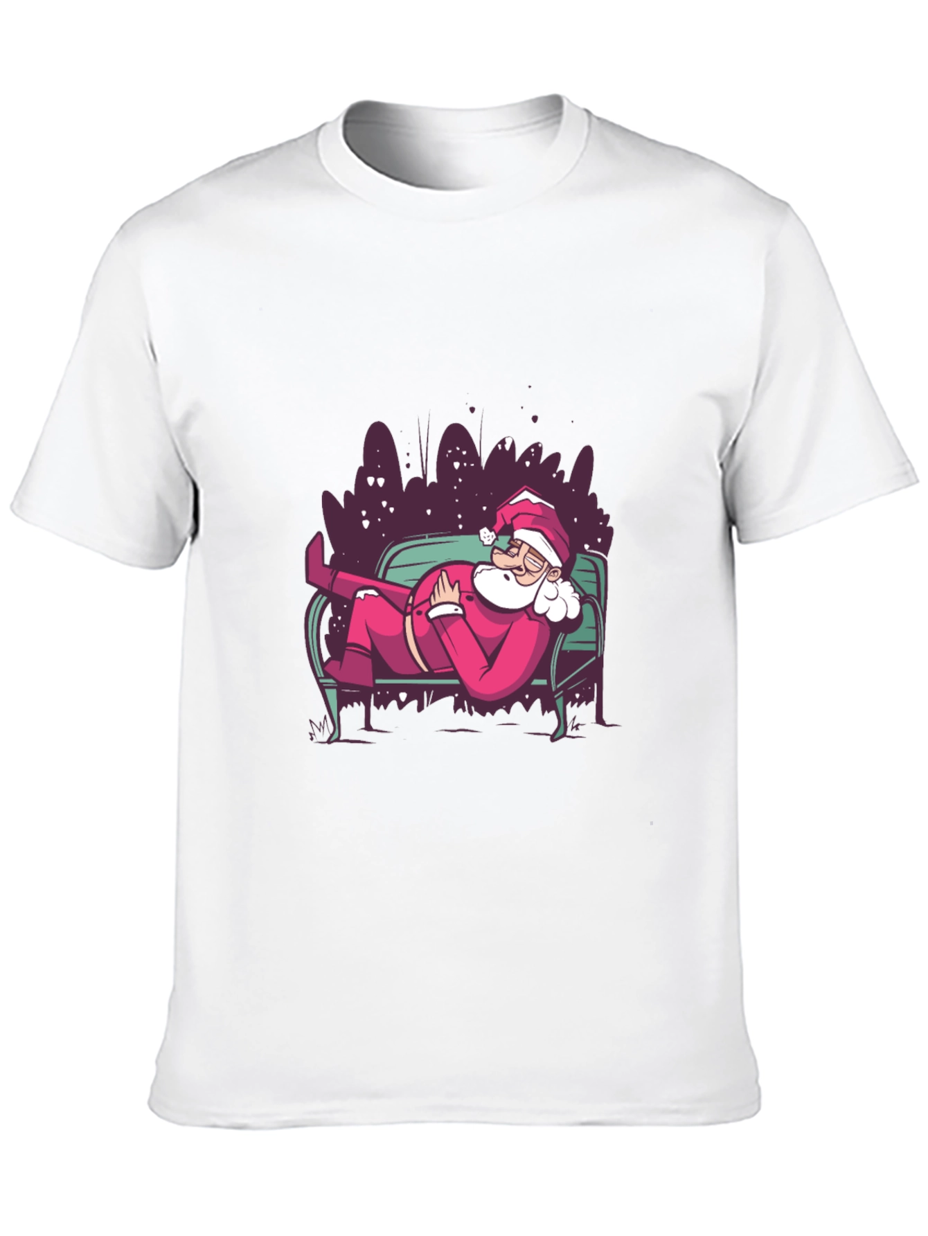 Relaxing Santa Graphic Tee - Holiday Style