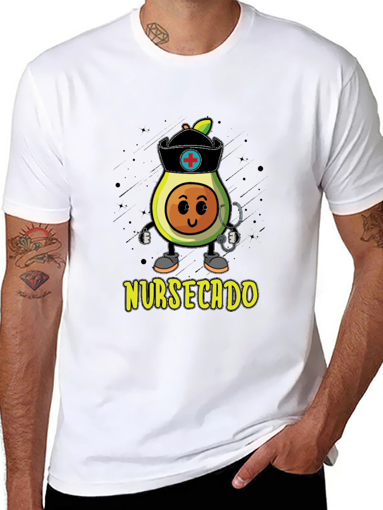 Nurse Avocado Graphic T-Shirt - Nursecado Cute Tee