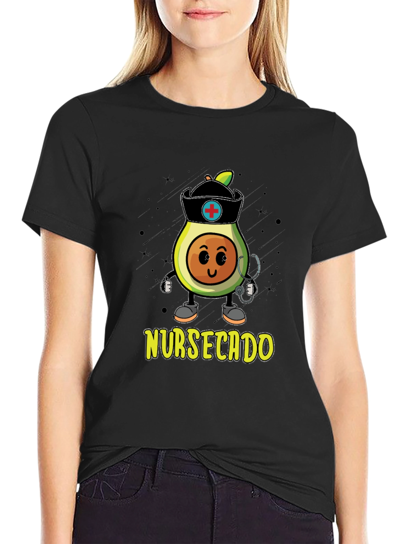 Nurse Avocado Graphic T-Shirt - Nursecado Cute Tee