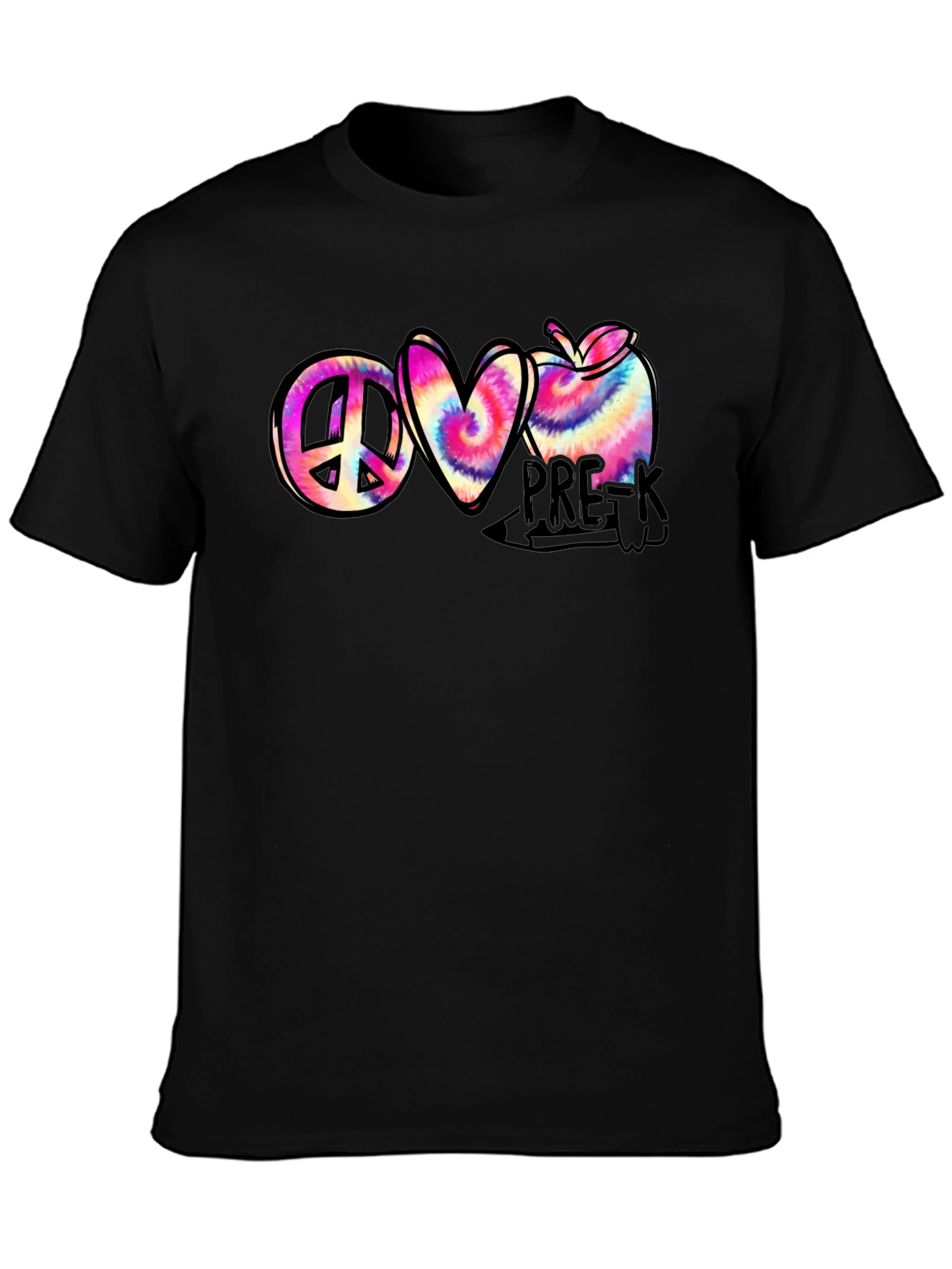 Peace Love Pre-K Tie Dye T-Shirt