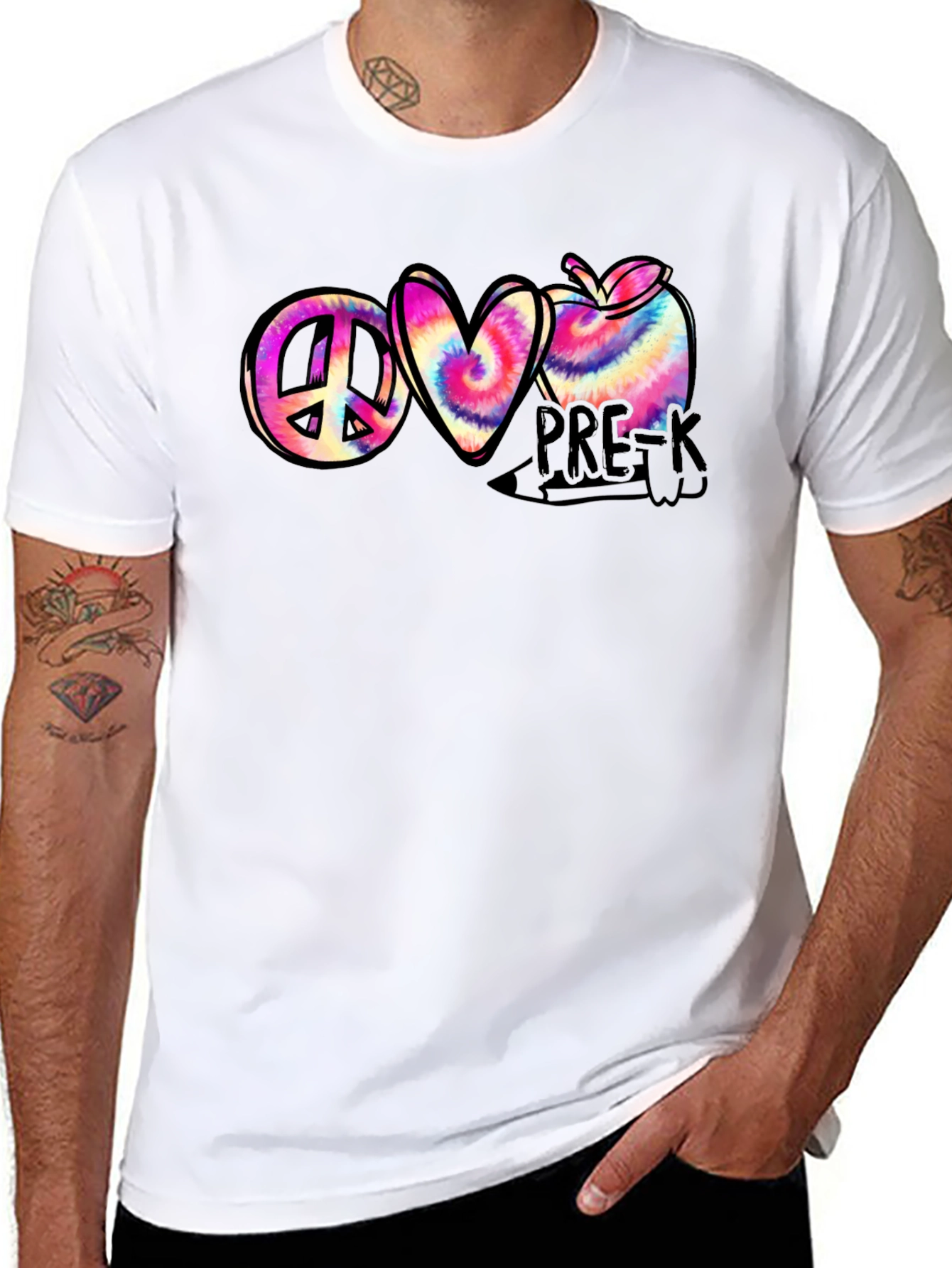 Peace Love Pre-K Tie Dye T-Shirt