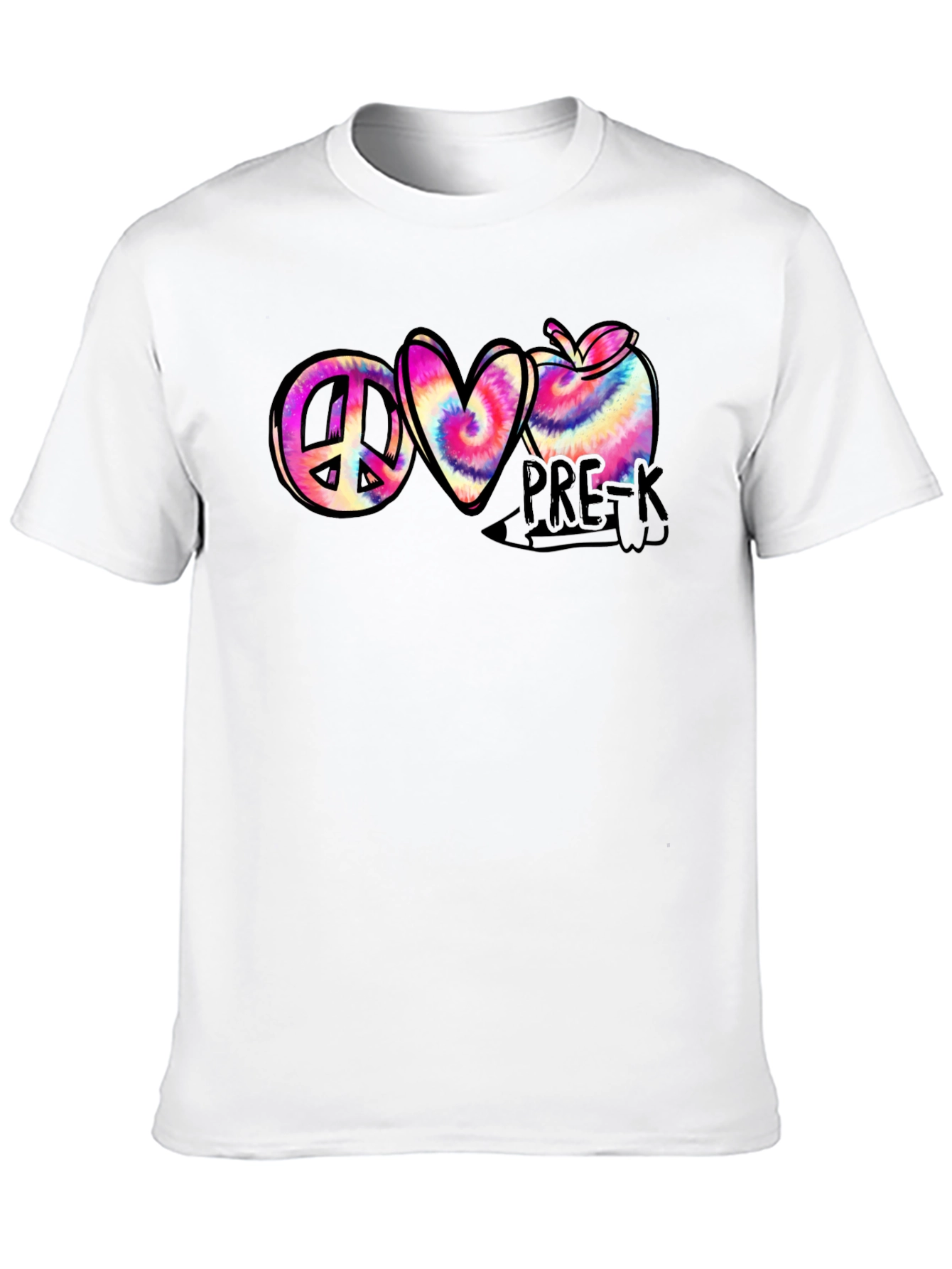 Peace Love Pre-K Tie Dye T-Shirt