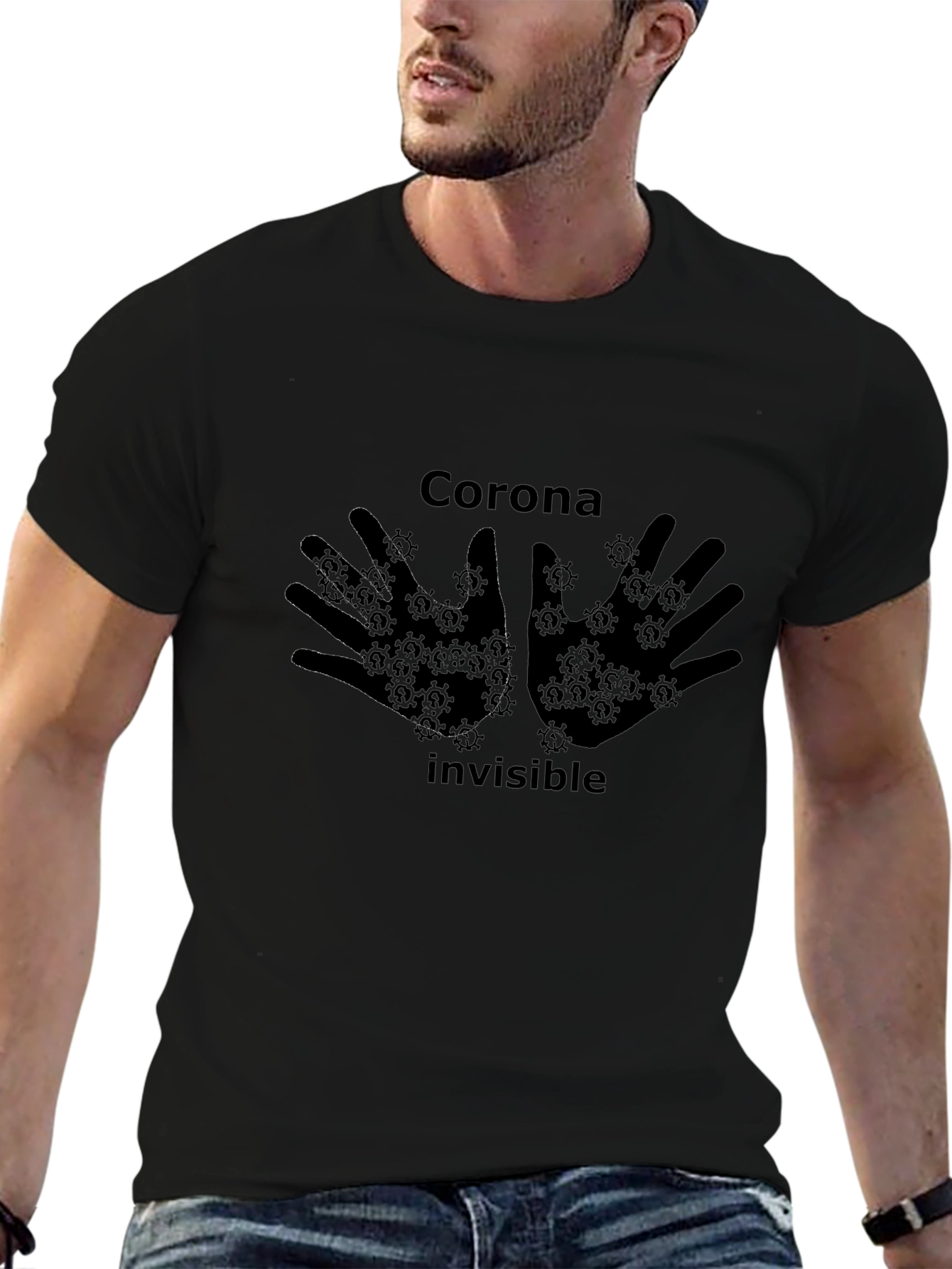 Corona Invisible Black T-Shirt