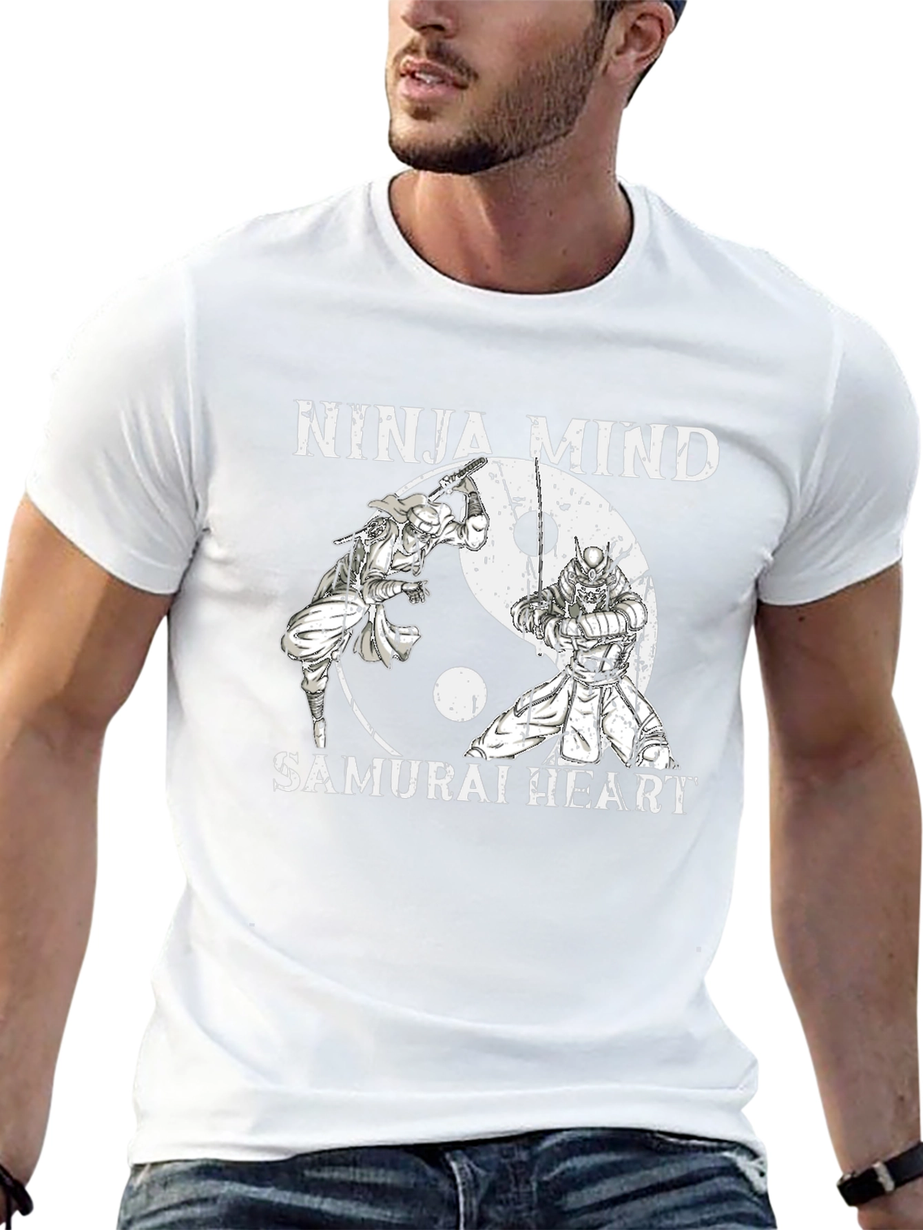 Ninja Mind Samurai Heart Black T-Shirt