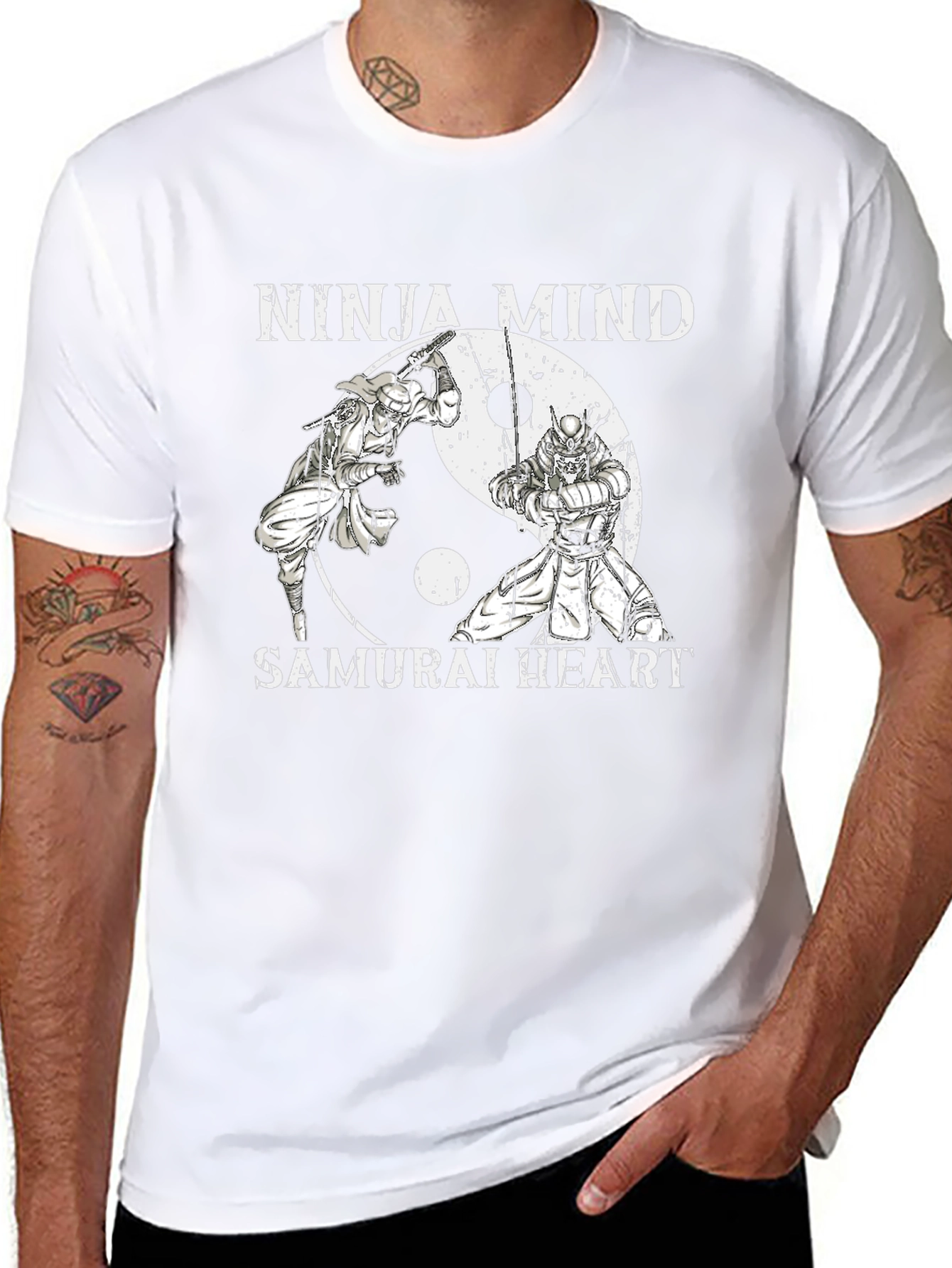 Ninja Mind Samurai Heart Black T-Shirt