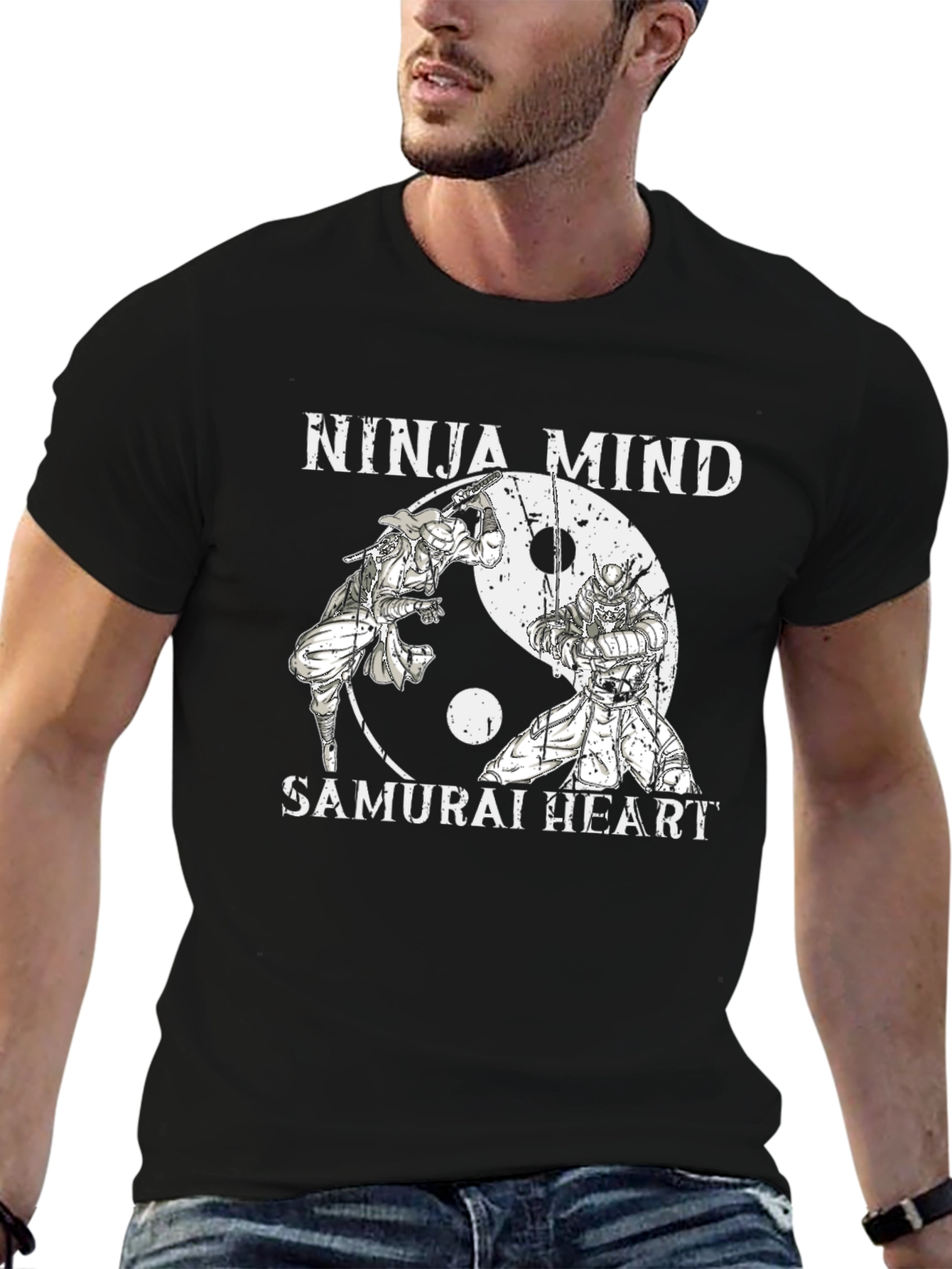 Ninja Mind Samurai Heart Black T-Shirt
