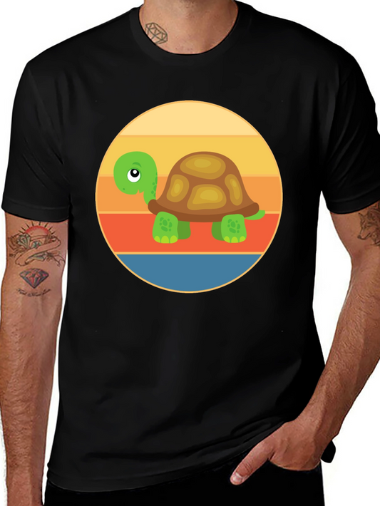 Cartoon Turtle Sunset T-Shirt