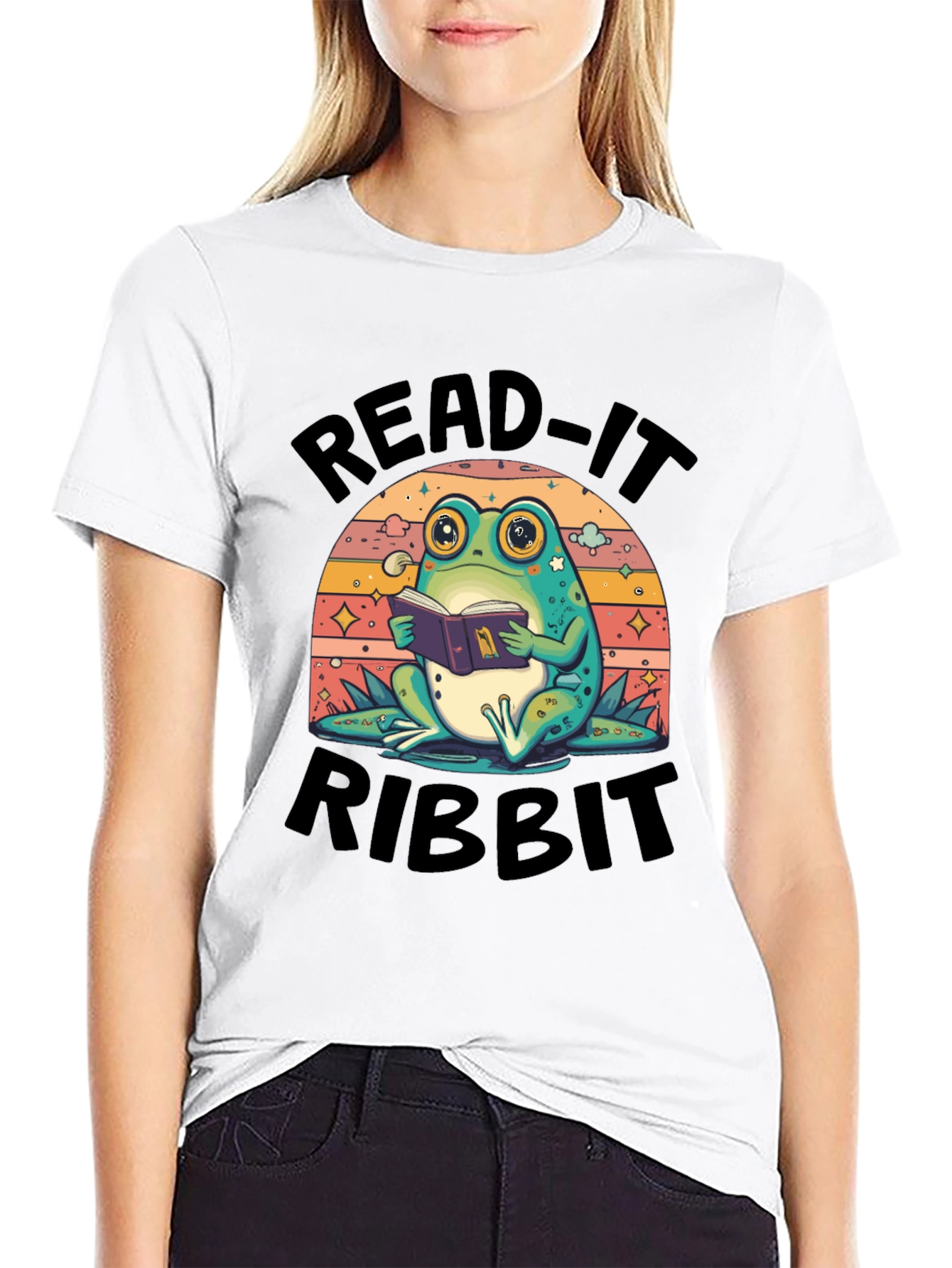Read-It Ribbit Frog T-Shirt - Book Lover Tee