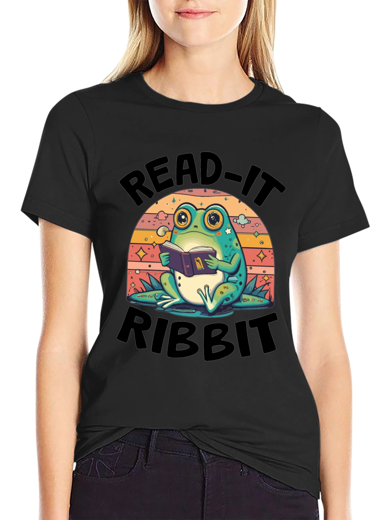 Read-It Ribbit Frog T-Shirt - Book Lover Tee