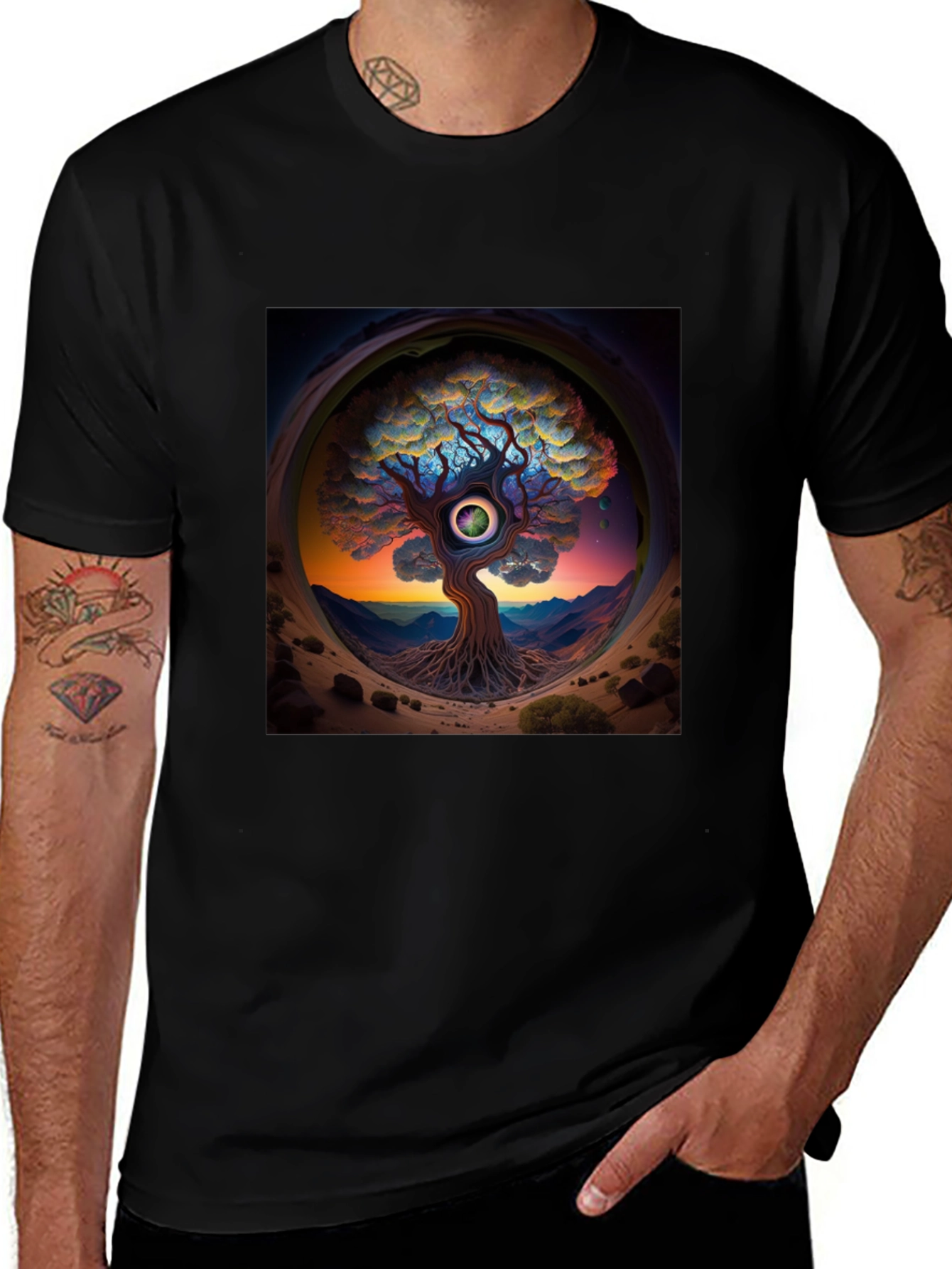 Third Eye Tree Graphic Tee - Unique Design