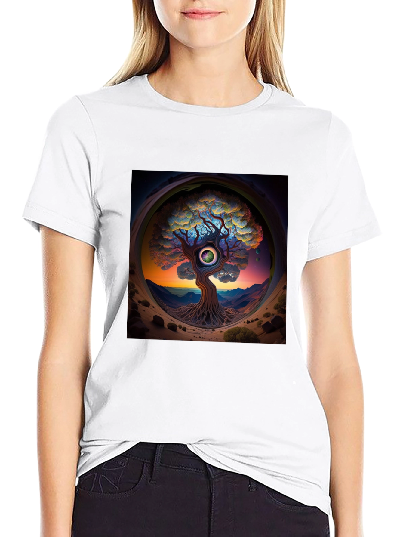 Third Eye Tree Graphic Tee - Unique Design