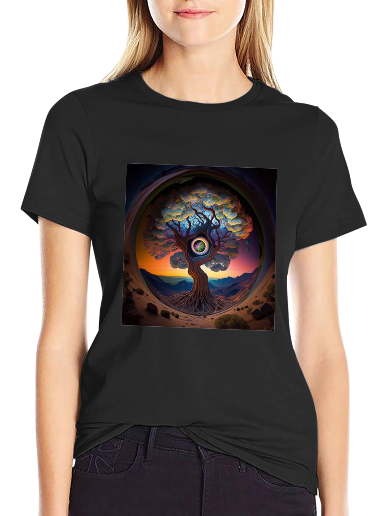 Third Eye Tree Graphic Tee - Unique Design