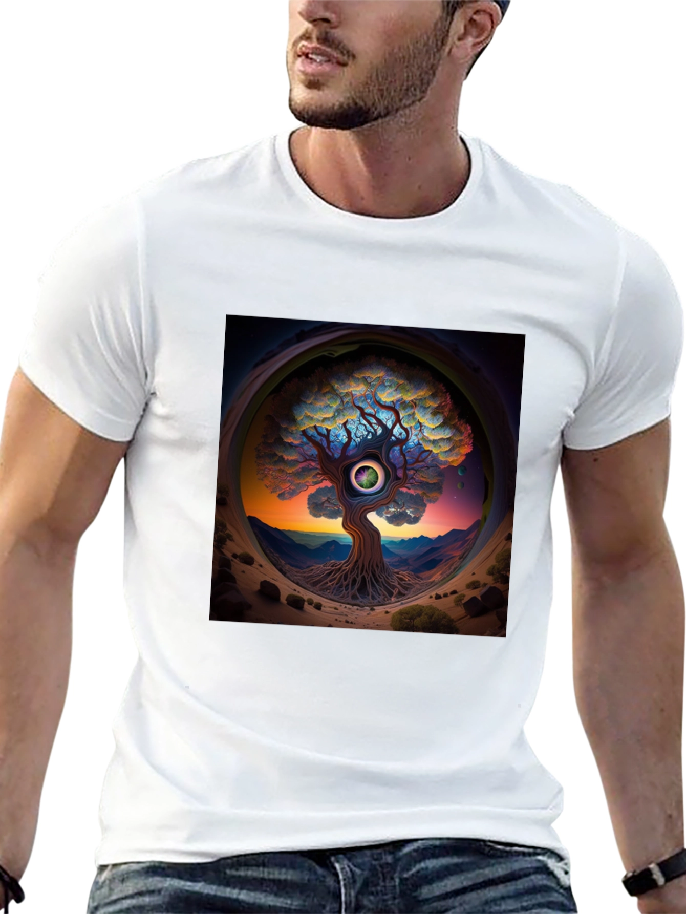 Third Eye Tree Graphic Tee - Unique Design
