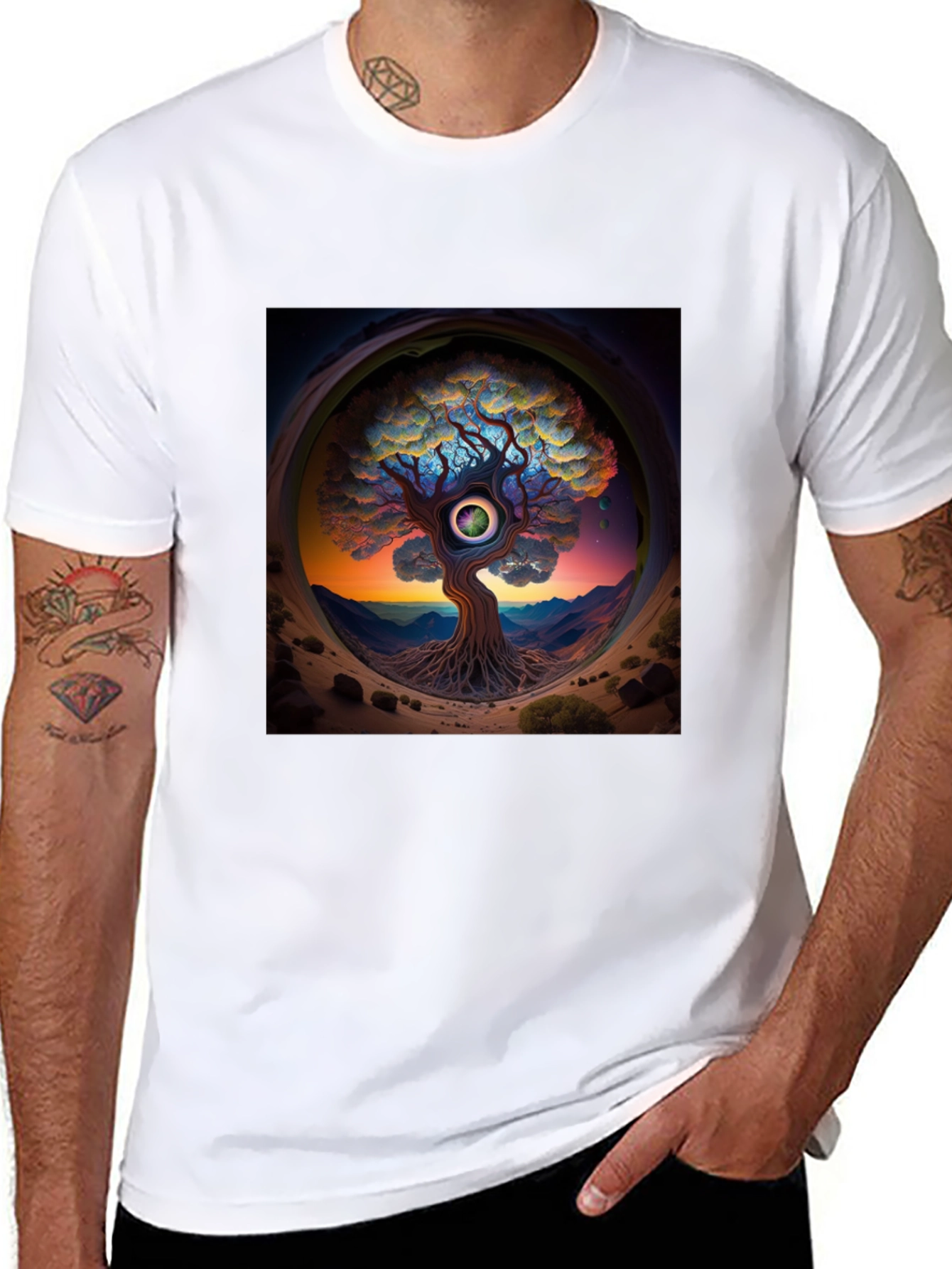Third Eye Tree Graphic Tee - Unique Design