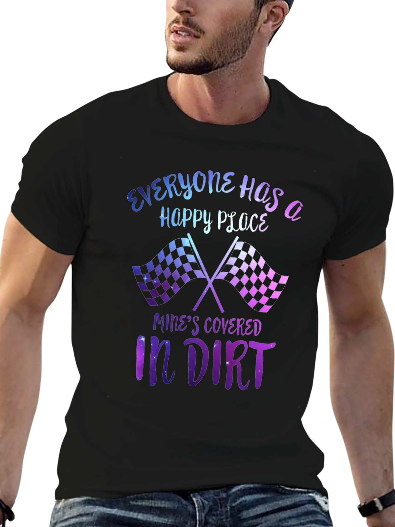 Everyone Has a Happy Place Dirt Track Racing T-Shirt