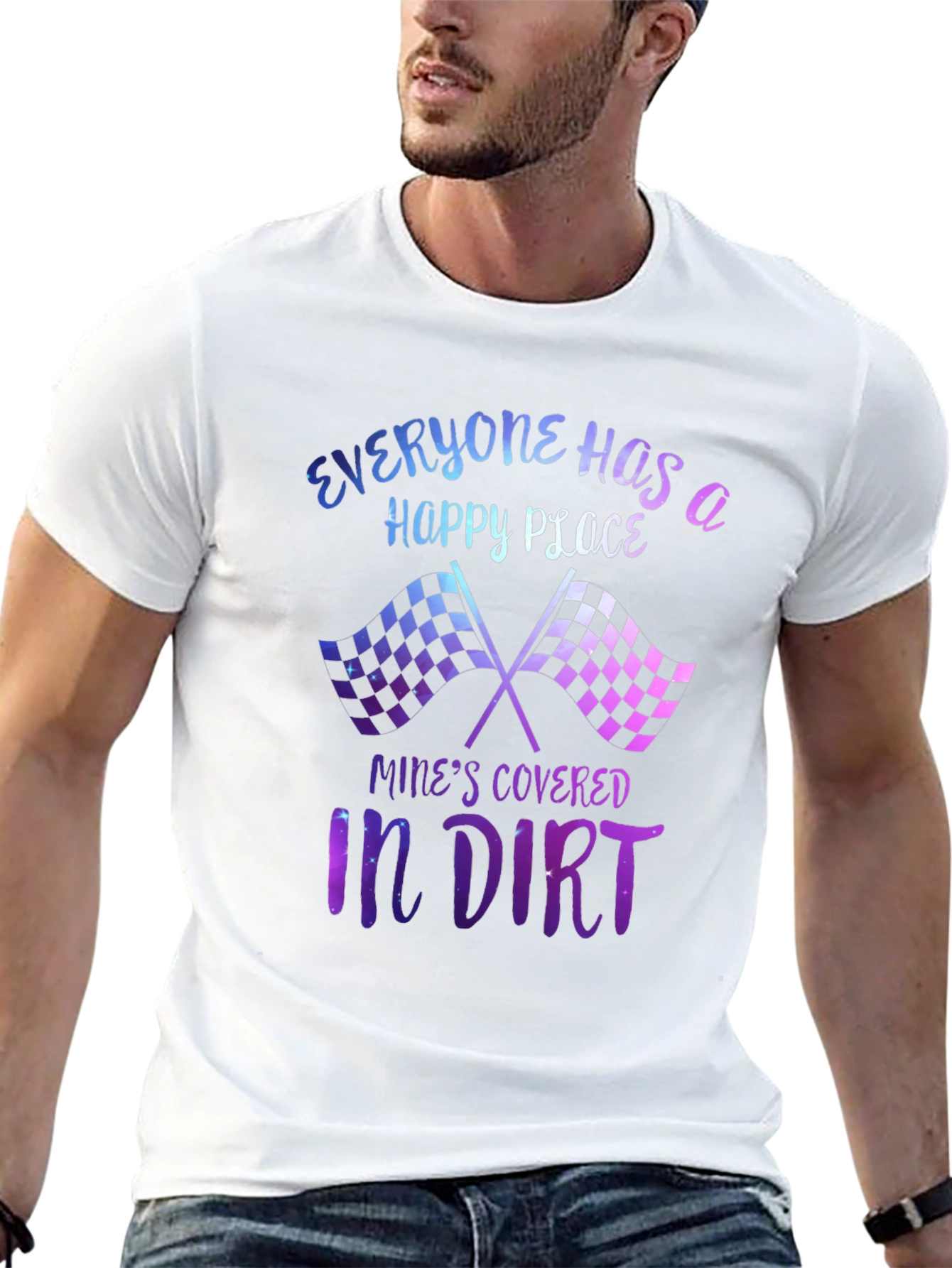 Everyone Has a Happy Place Dirt Track Racing T-Shirt