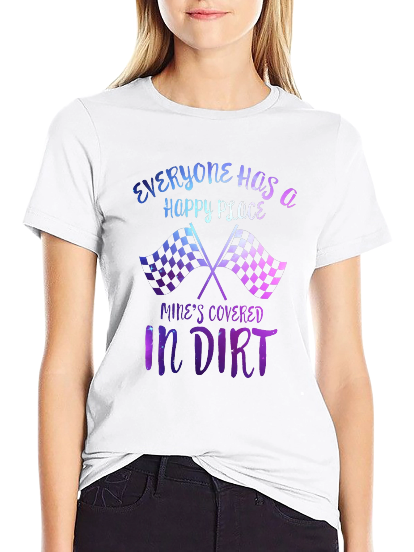 Everyone Has a Happy Place Dirt Track Racing T-Shirt