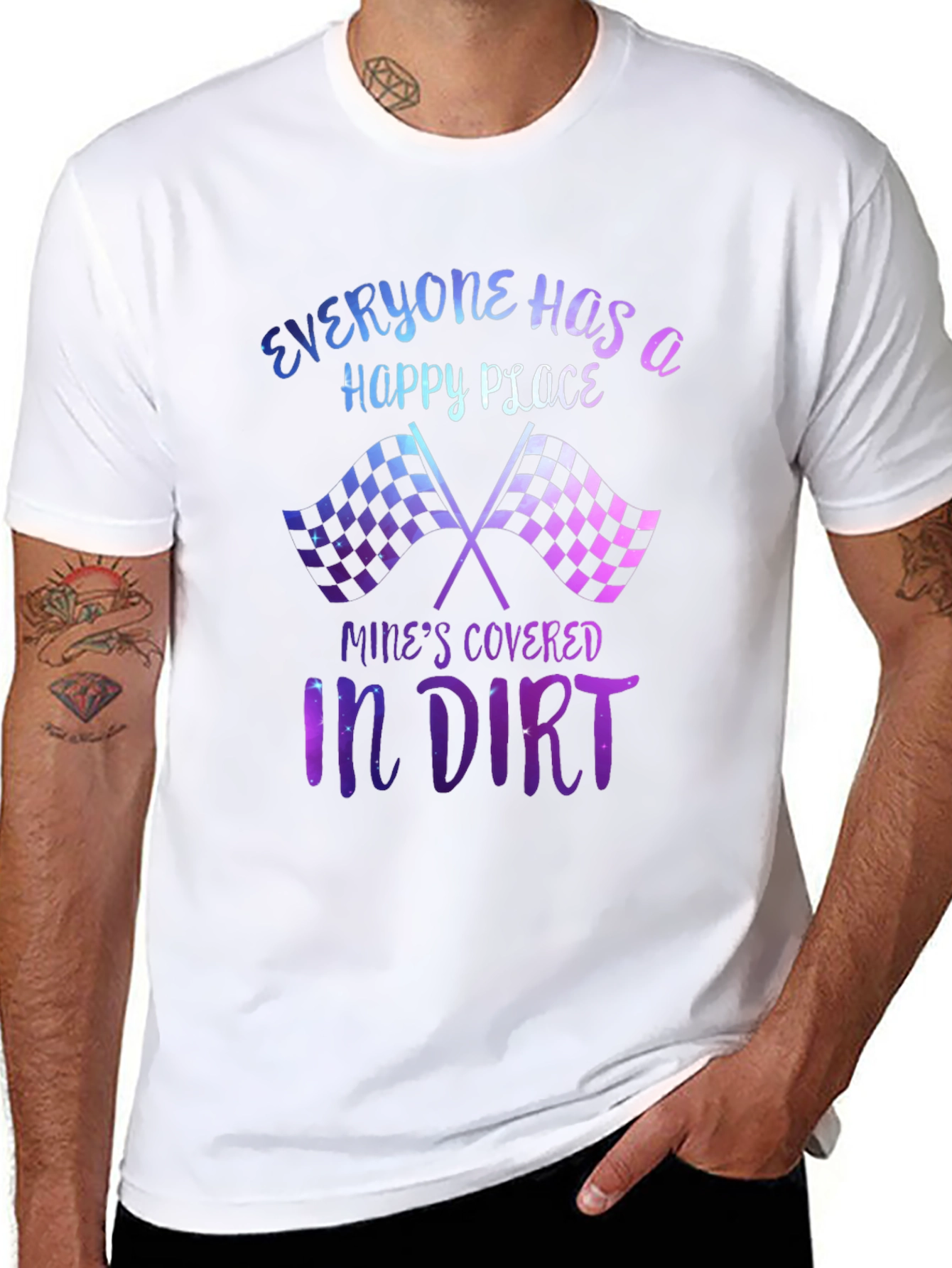 Everyone Has a Happy Place Dirt Track Racing T-Shirt
