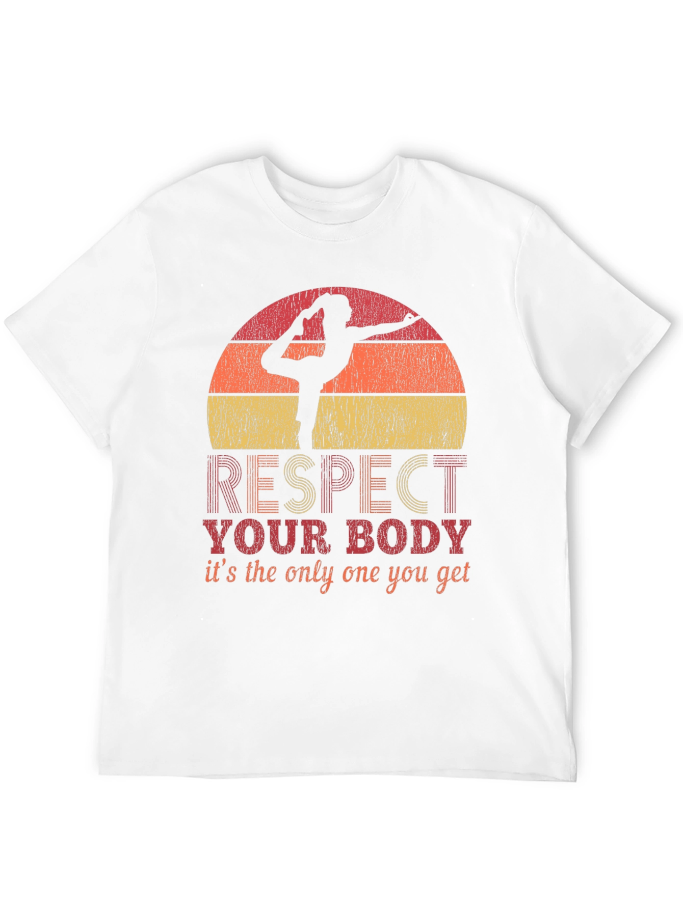 Respect Your Body Yoga T-Shirt - Unique Design
