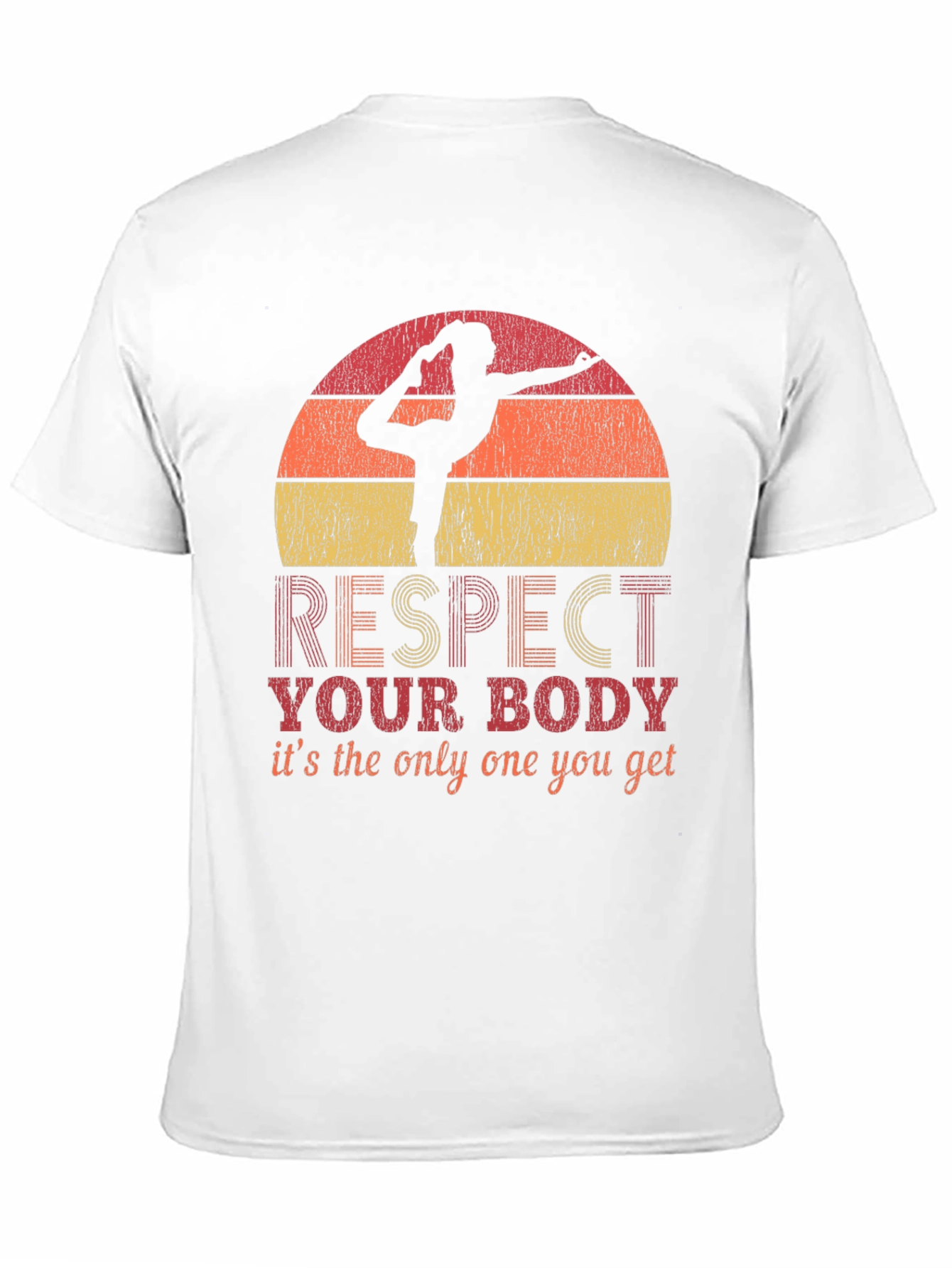 Respect Your Body Yoga T-Shirt - Unique Design
