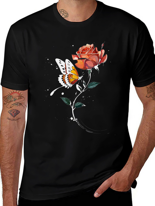 Butterfly Rose Graphic Tee
