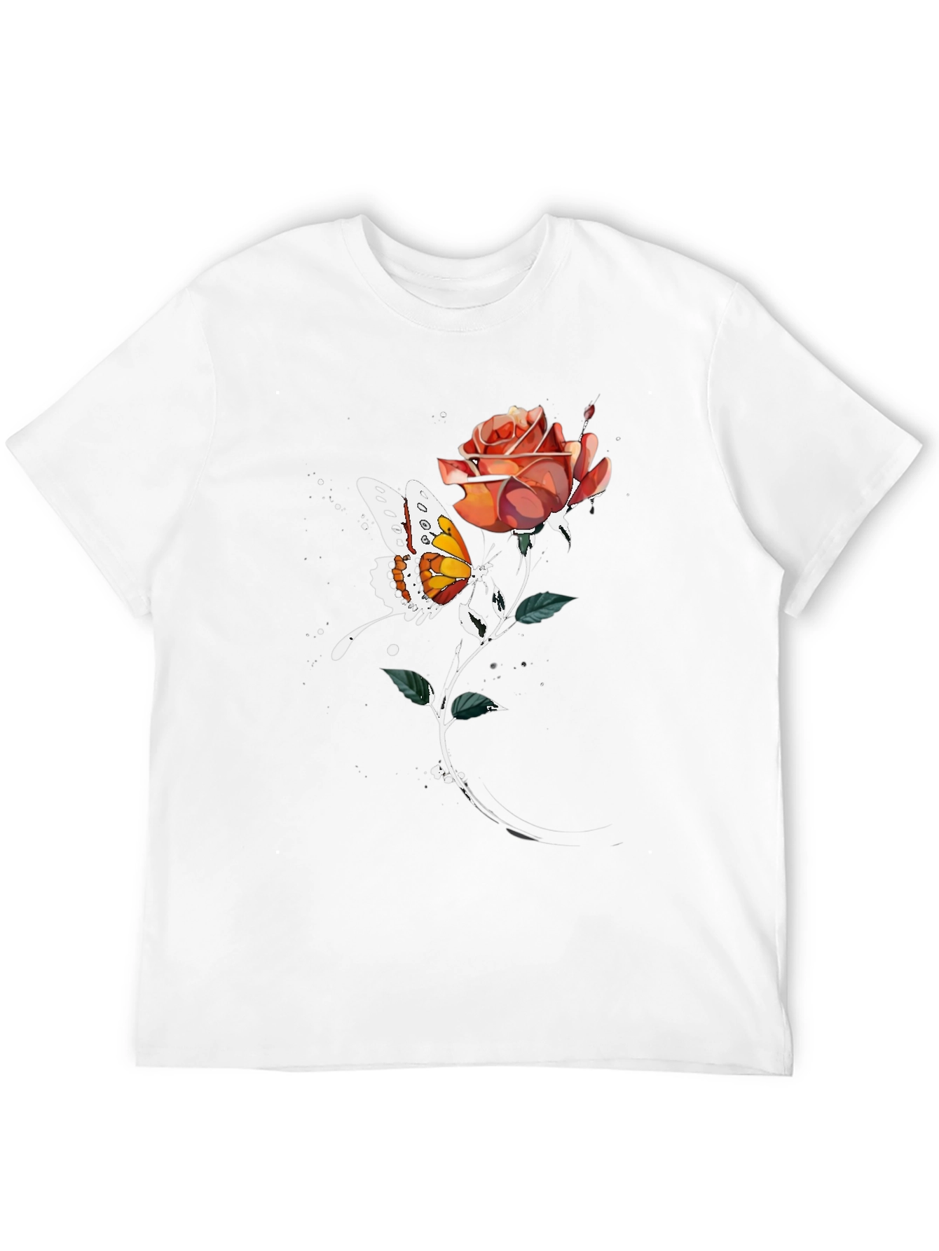 Butterfly Rose Graphic Tee