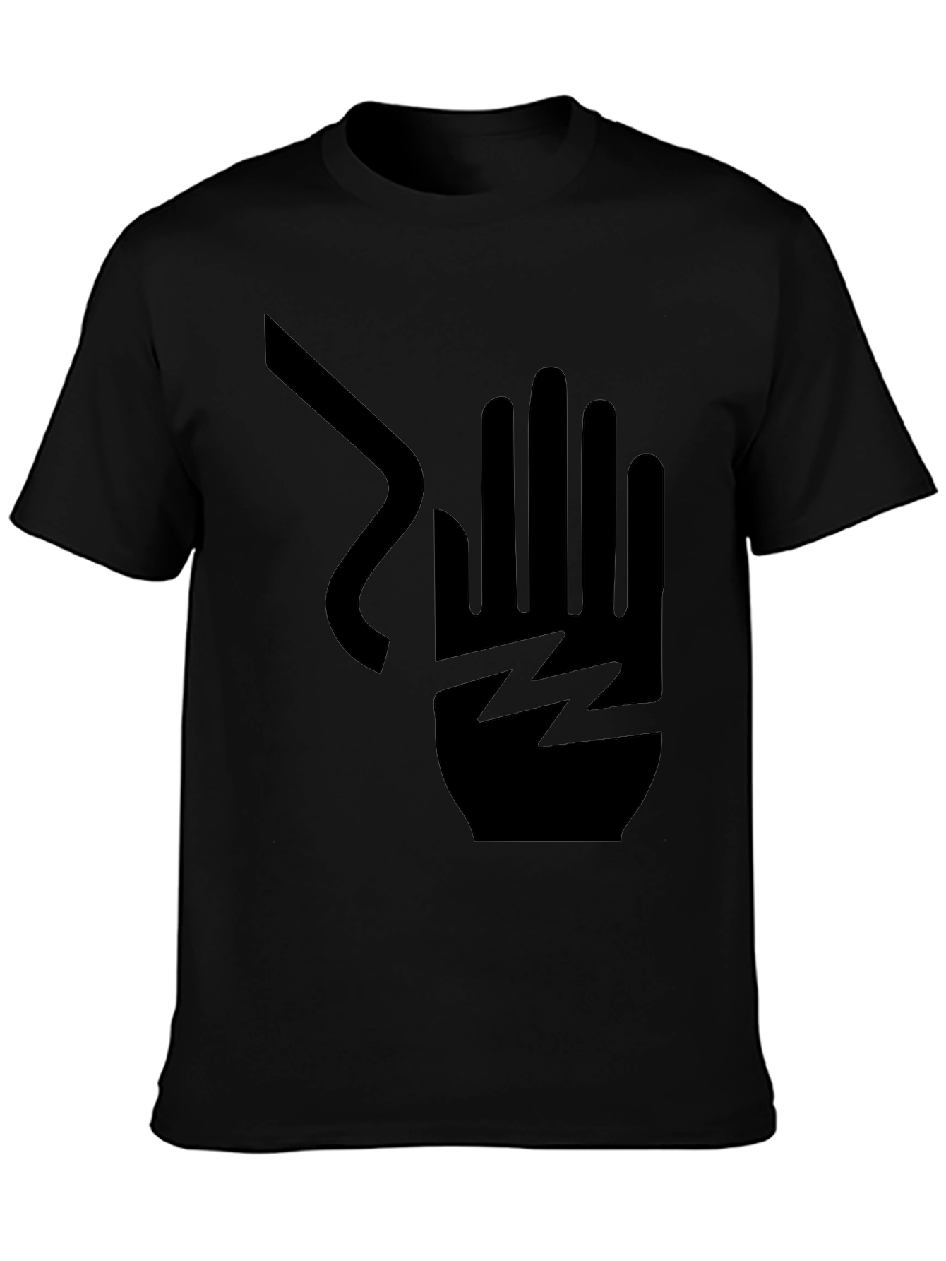 Electric Shock Hand Graphic Print T-Shirt