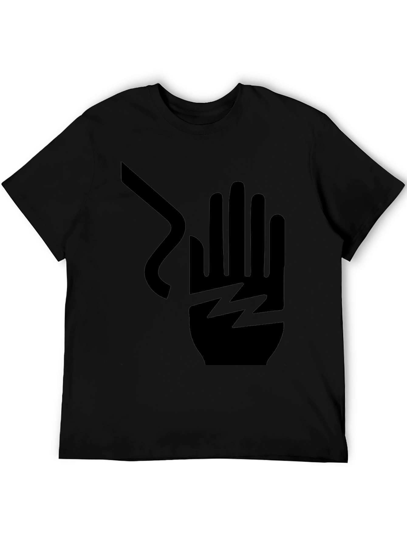 Electric Shock Hand Graphic Print T-Shirt