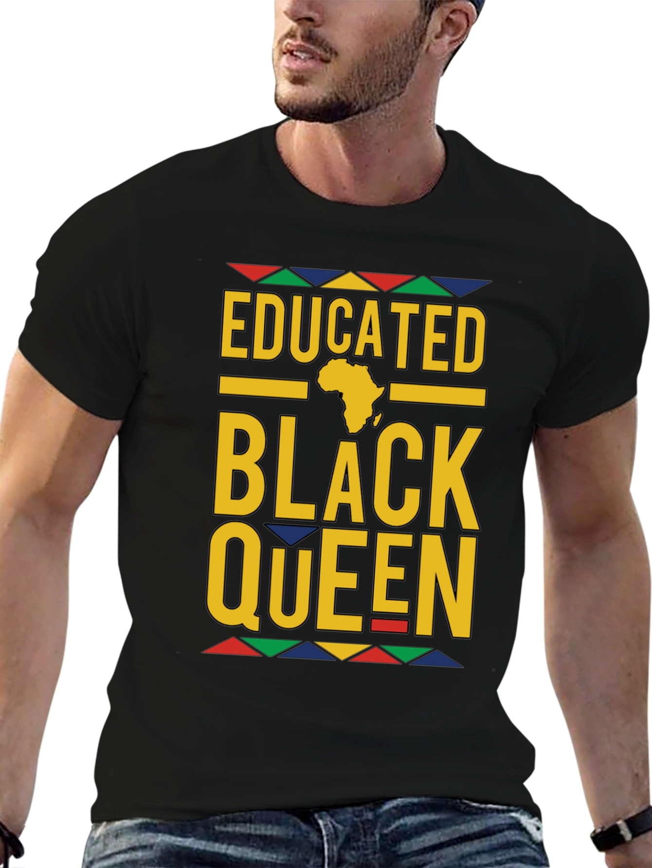 Educated Black Queen Graphic Tee - Stylish Pride