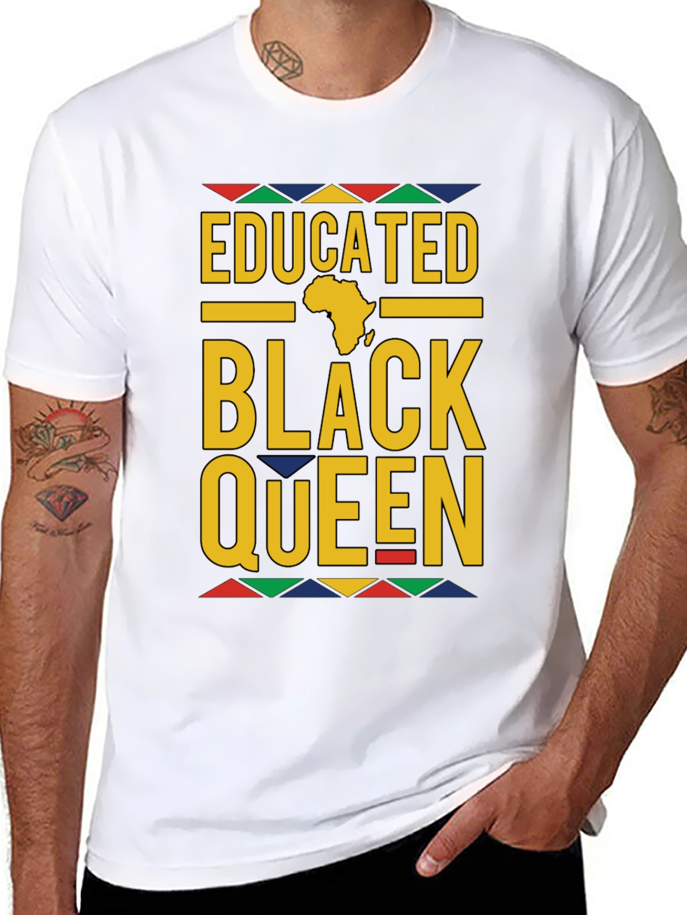 Educated Black Queen Graphic Tee - Stylish Pride