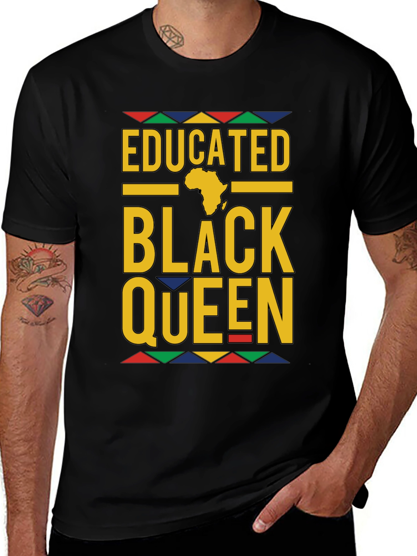 Educated Black Queen Graphic Tee - Stylish Pride