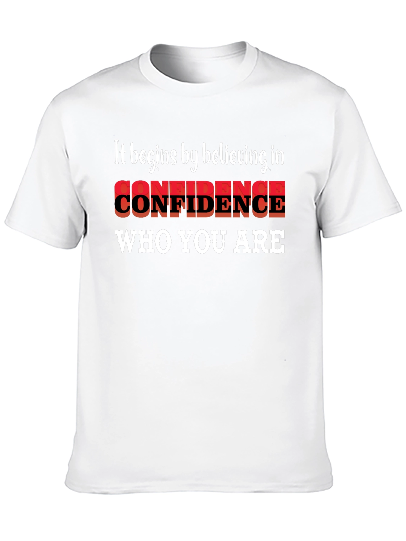 Believe in Confidence Black Graphic Tee