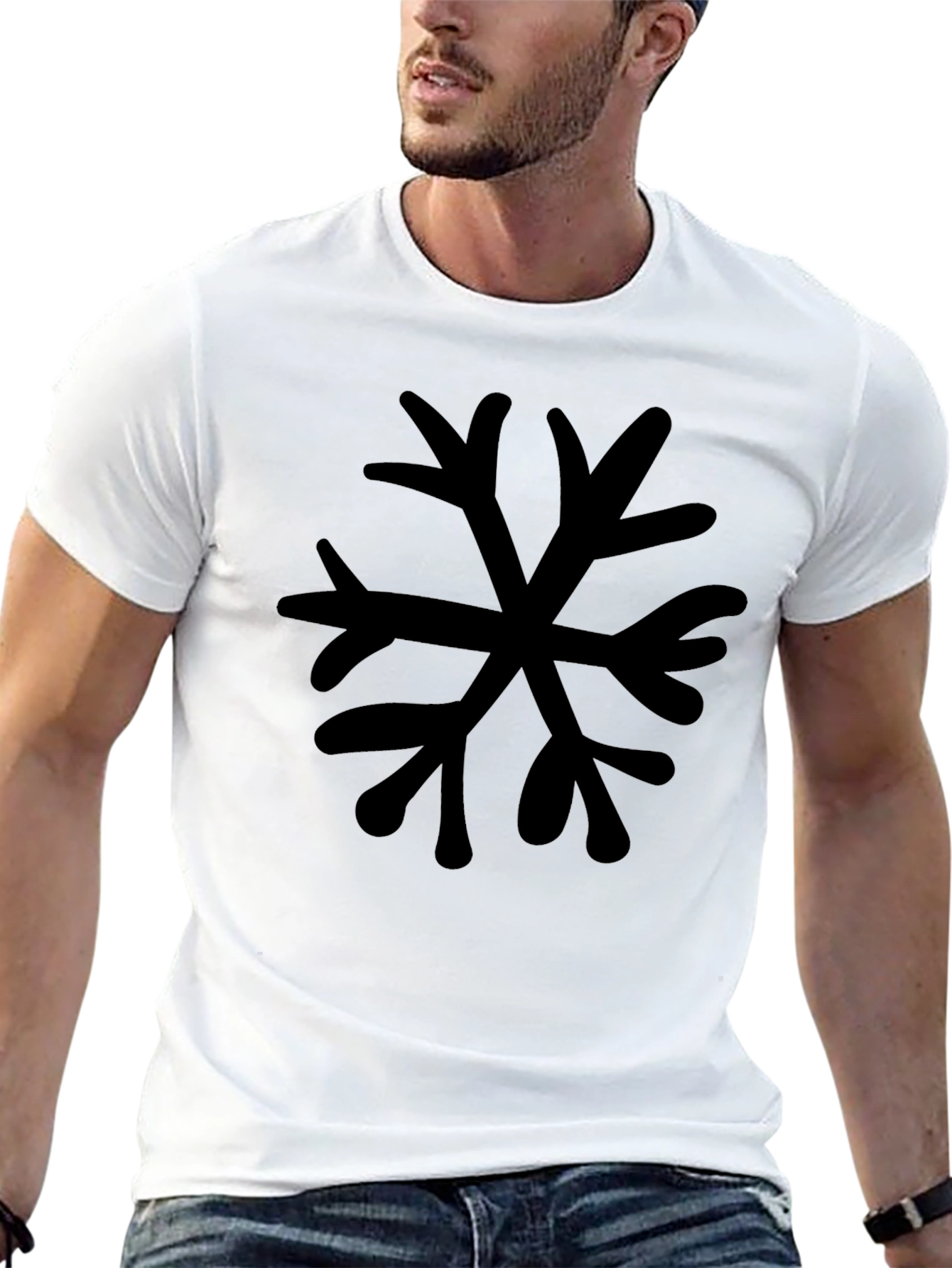 Snowflake Graphic Tee - Unisex Black T-Shirt